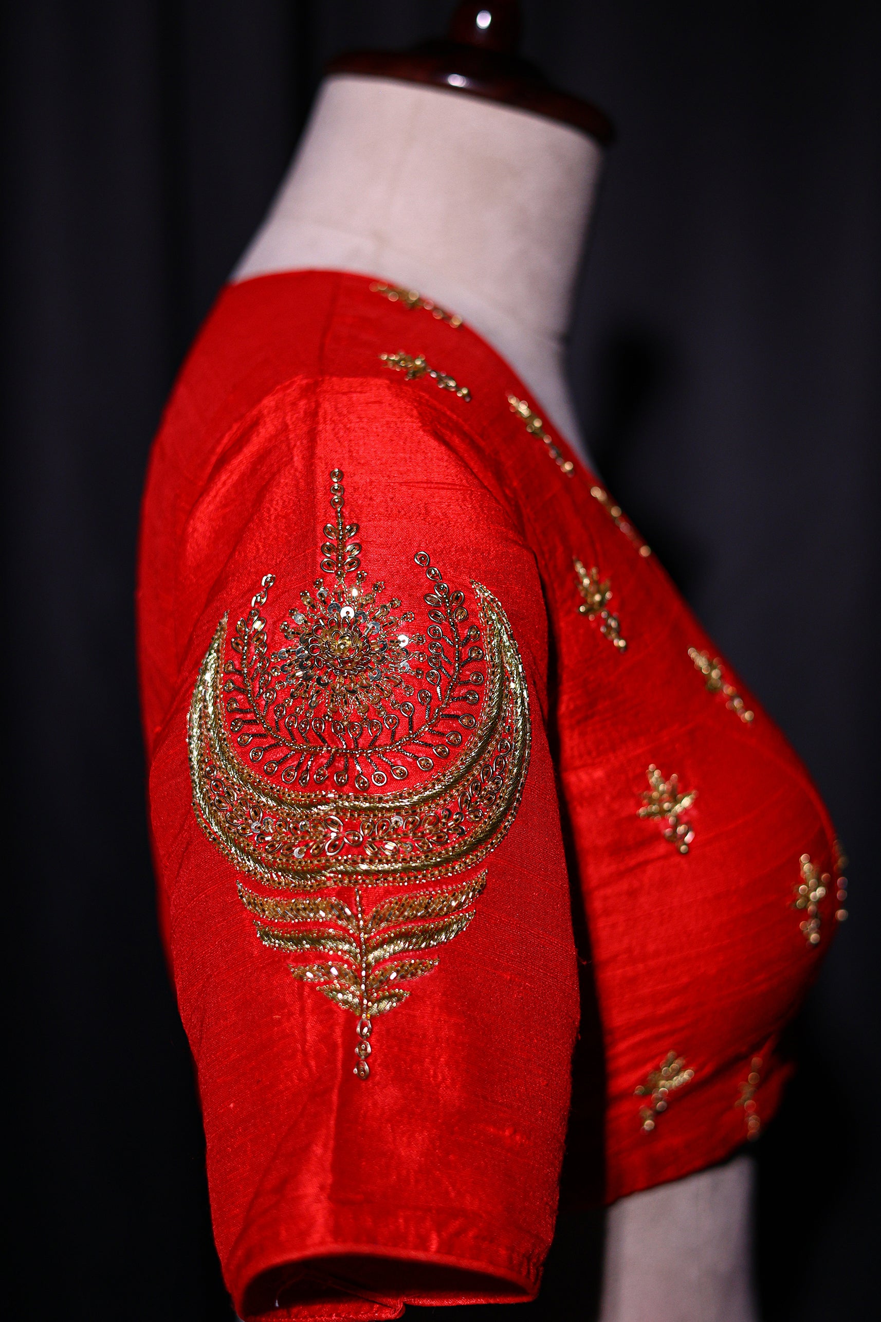 Raw Silk Zardosi Work