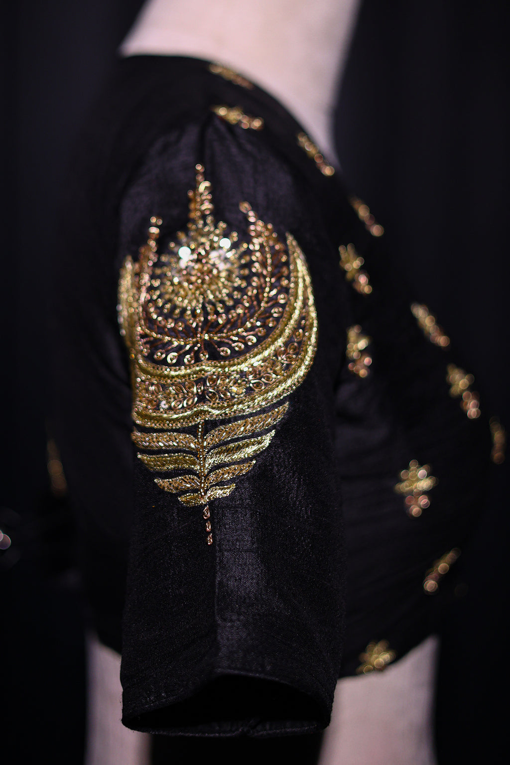 Raw Silk Zardosi Work