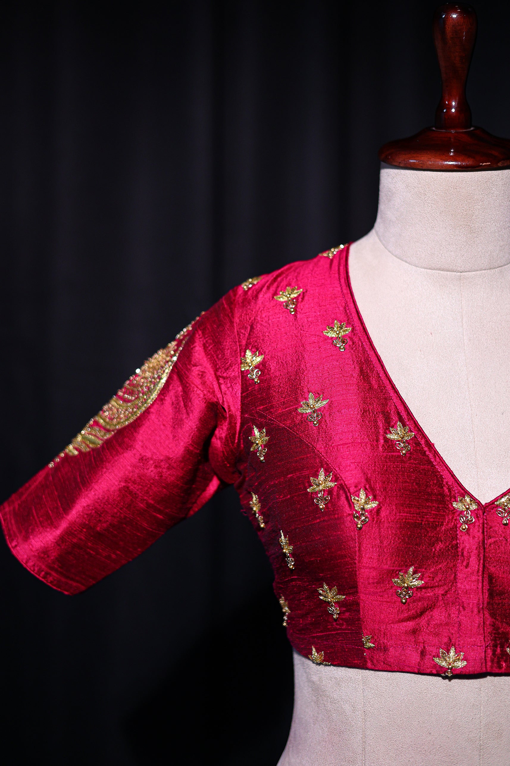 Raw Silk Zardosi Work