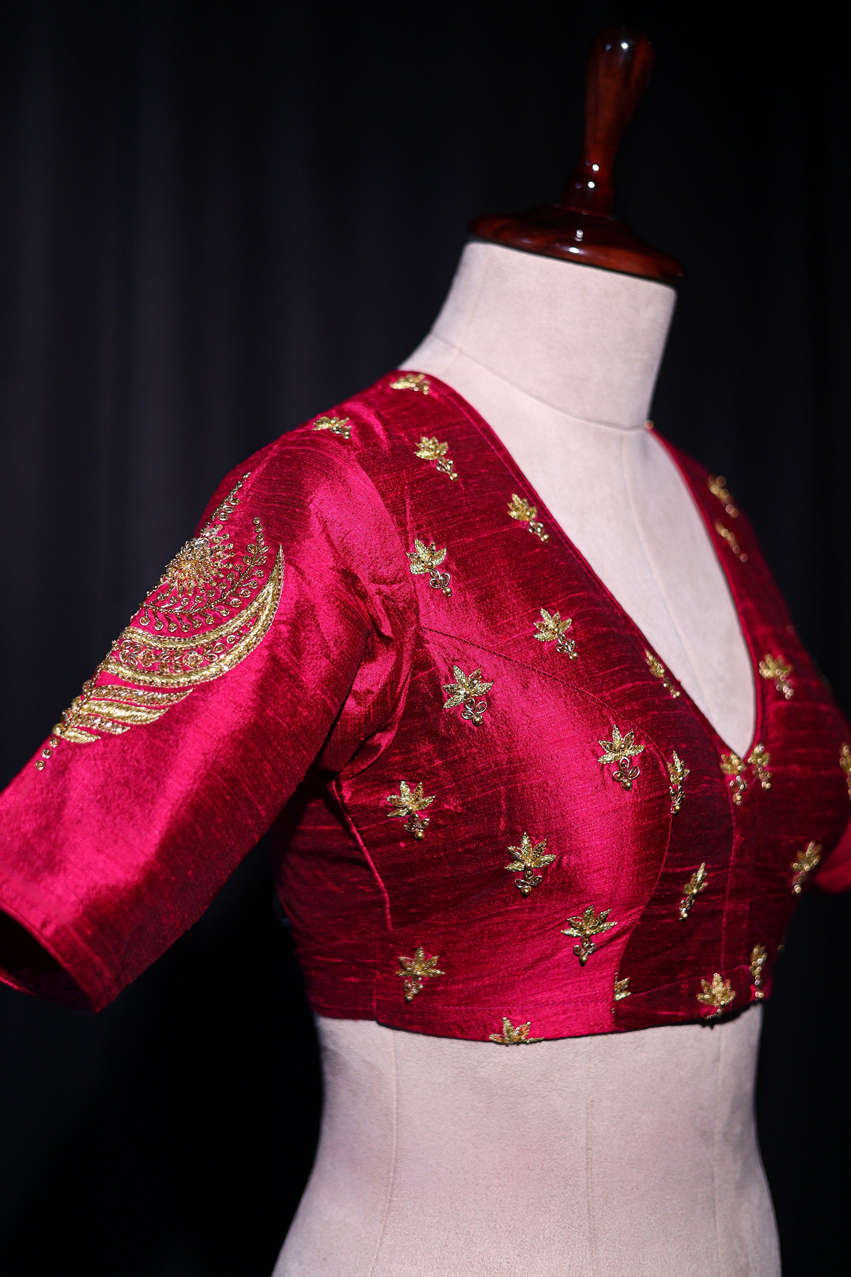 Raw Silk Zardosi Work