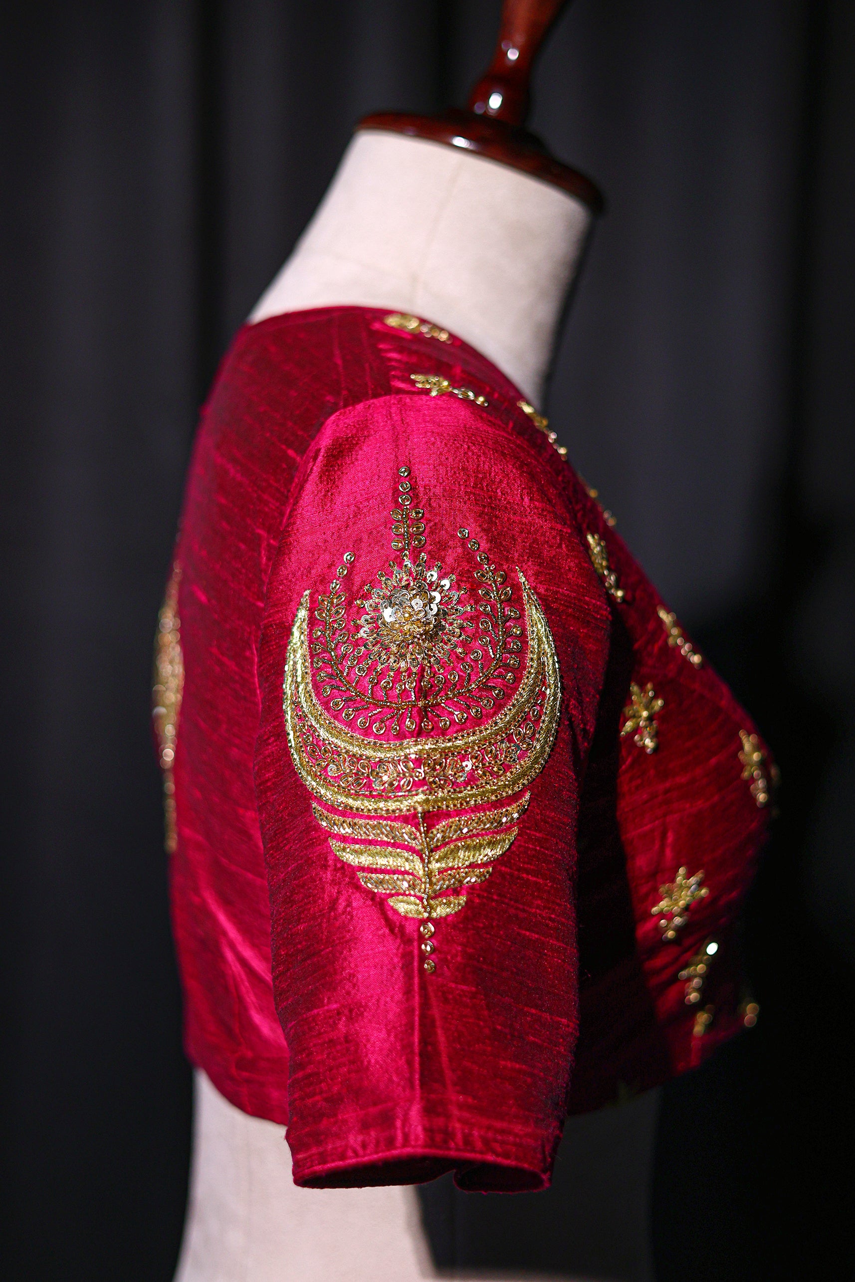 Raw Silk Zardosi Work