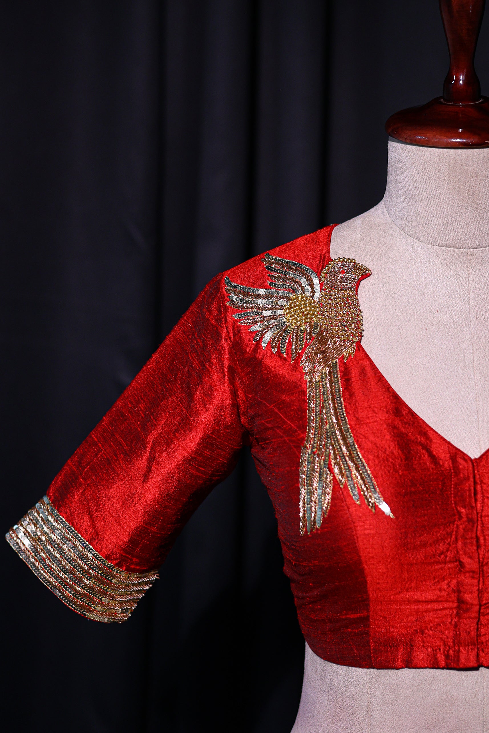 Raw Silk Zardosi Work