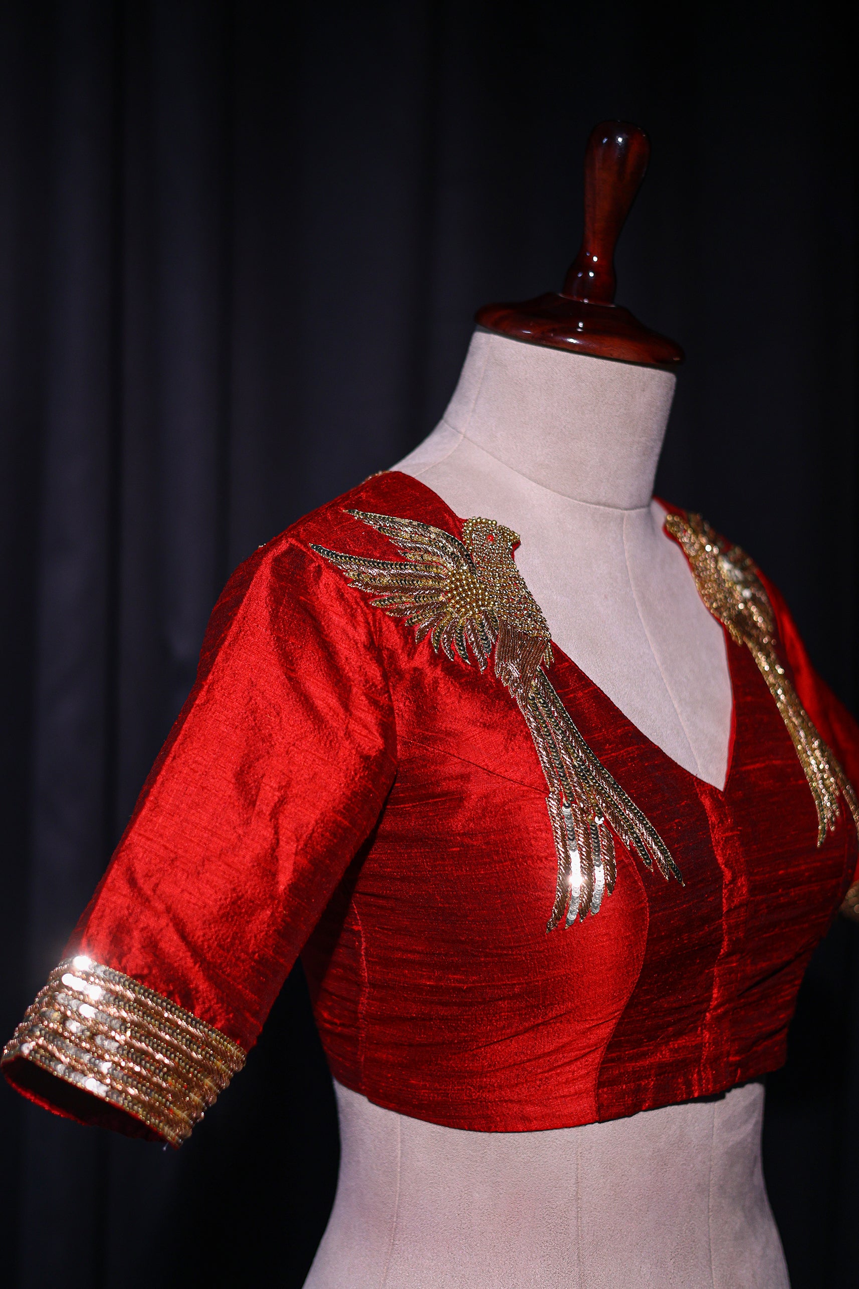 Raw Silk Zardosi Work