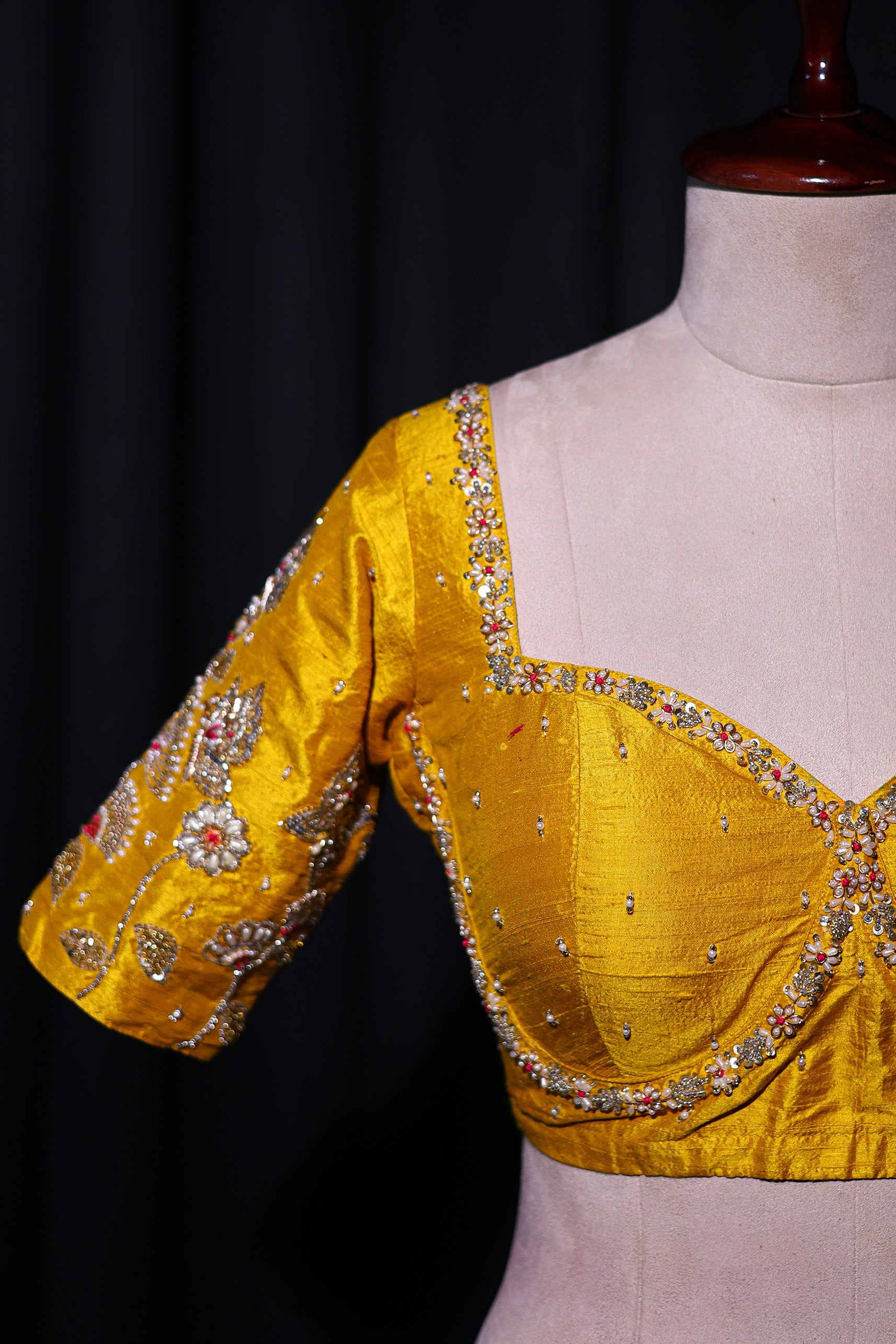 Raw Silk Zardosi Work