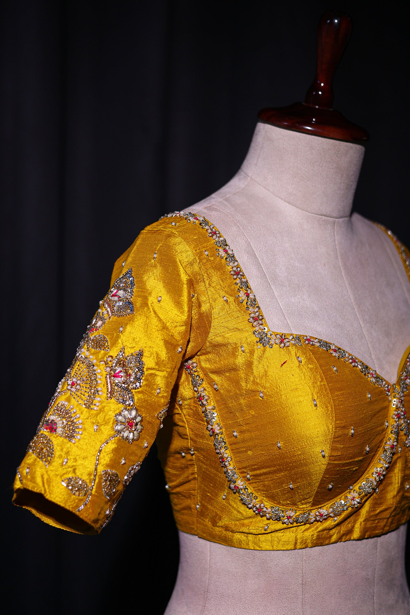 Raw Silk Zardosi Work