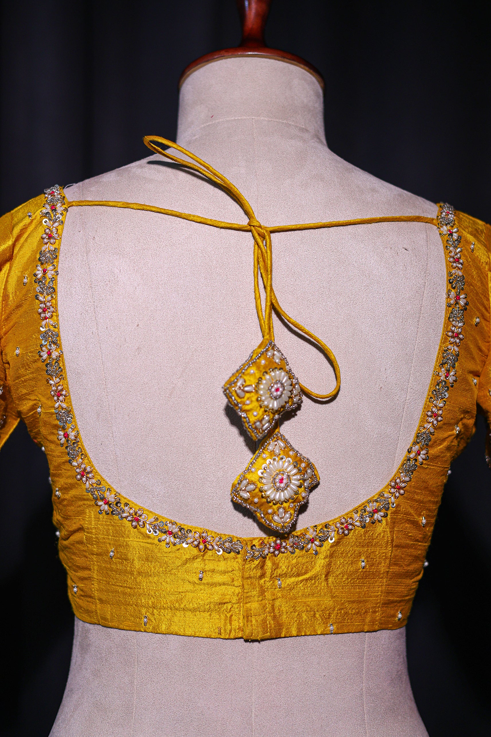 Raw Silk Zardosi Work