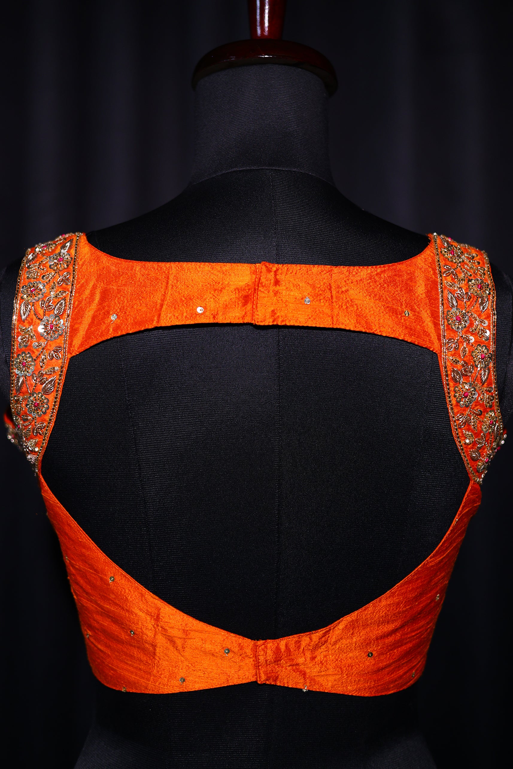 Raw Silk Sleeveless Blouse