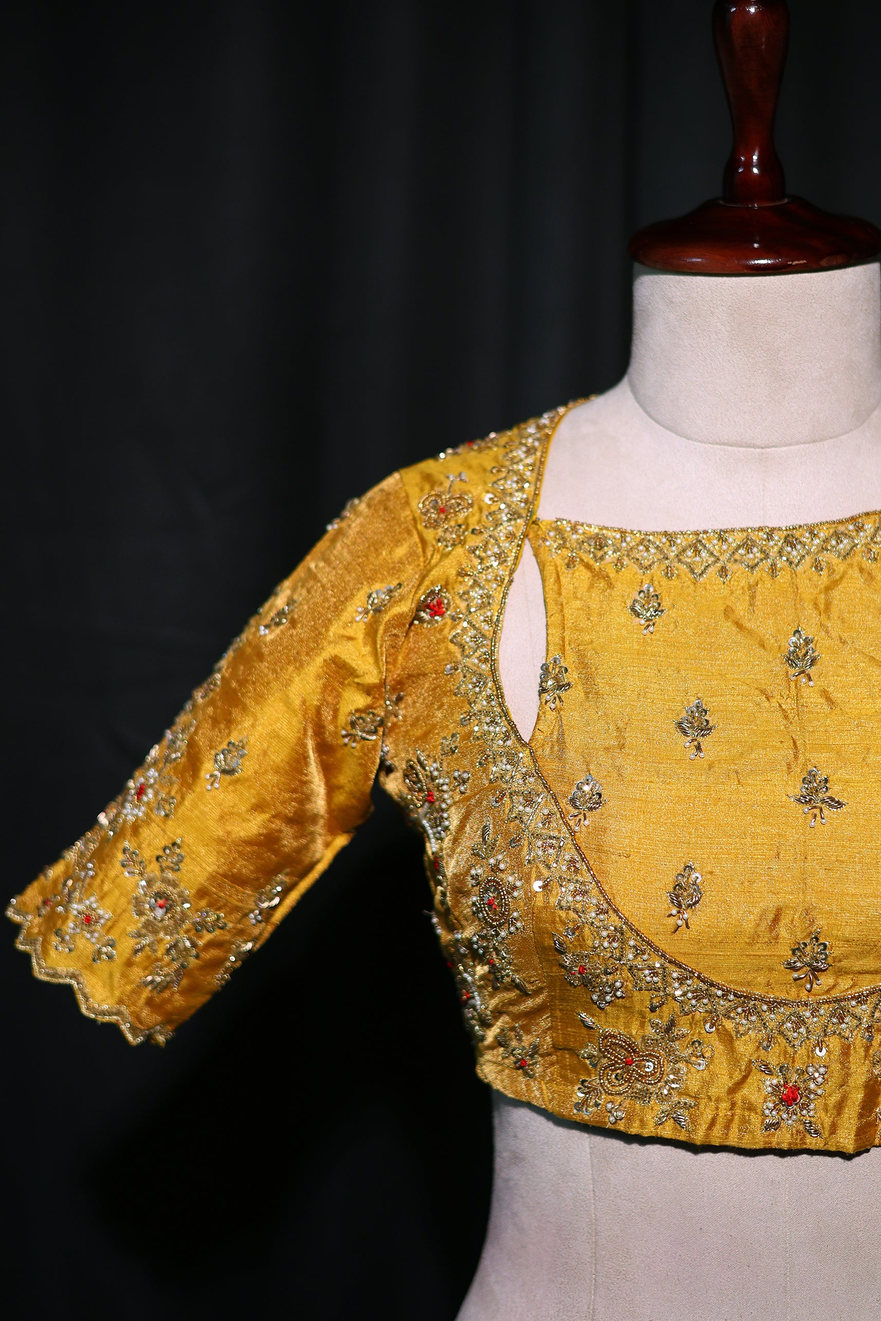 Raw Silk Zardosi Work