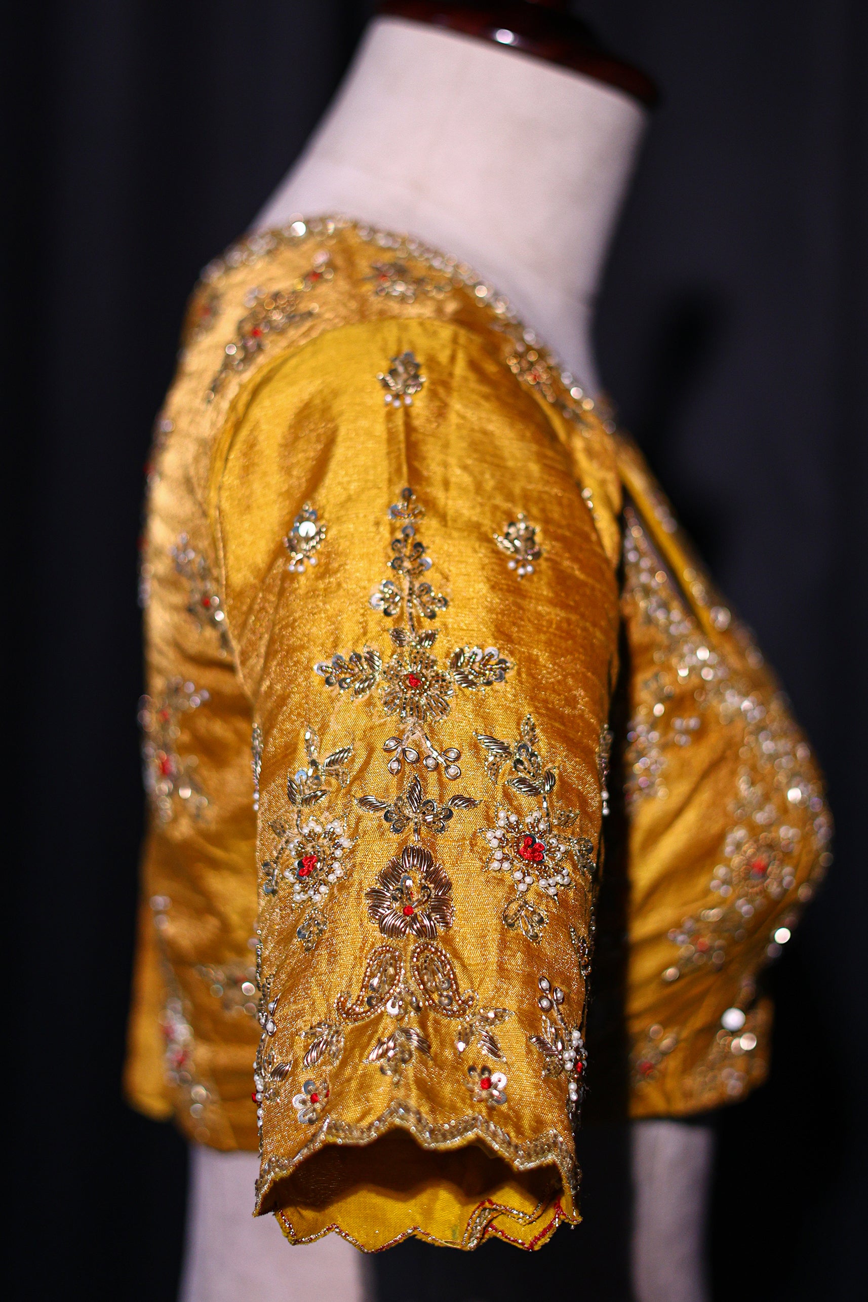 Raw Silk Zardosi Work