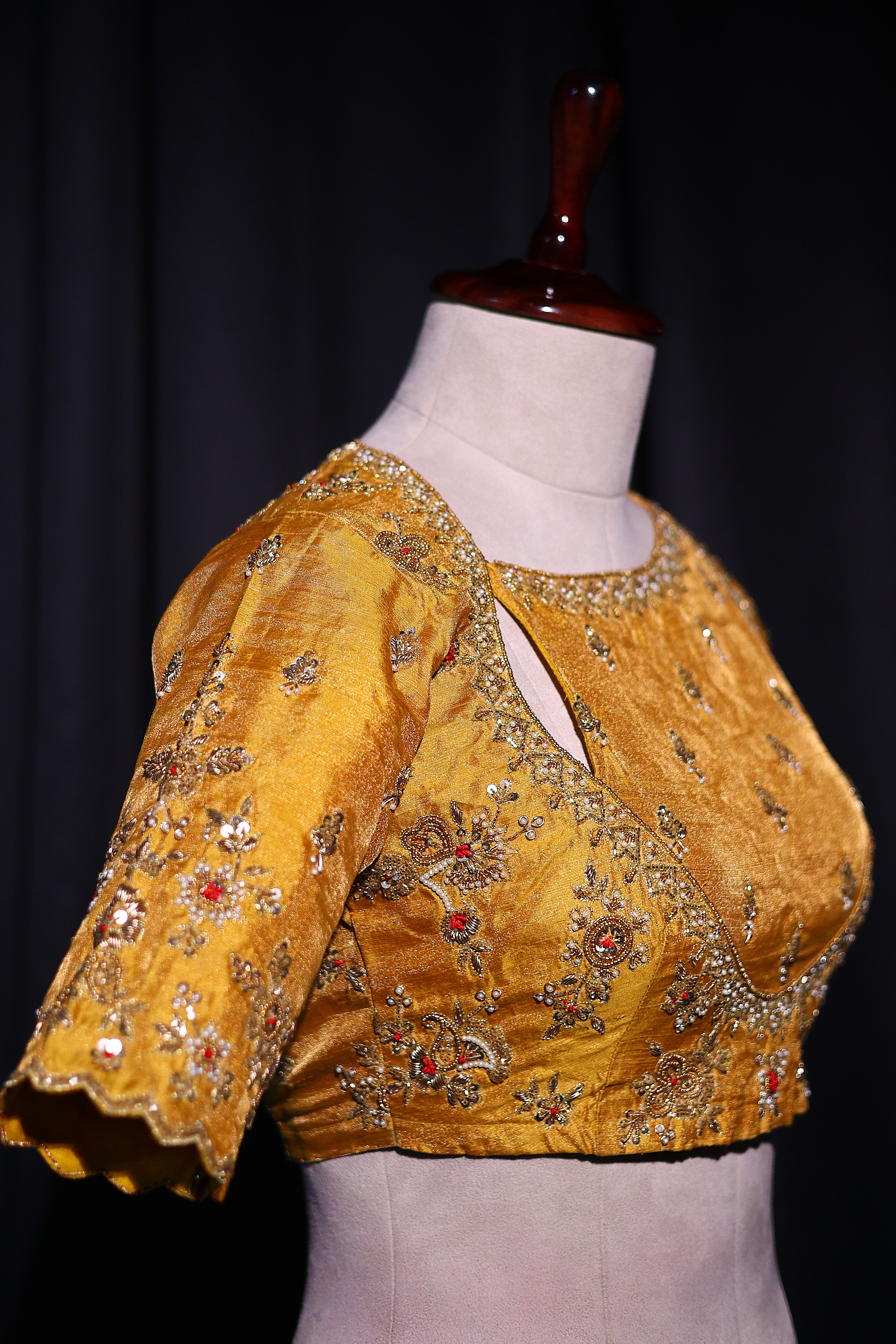 Raw Silk Zardosi Work