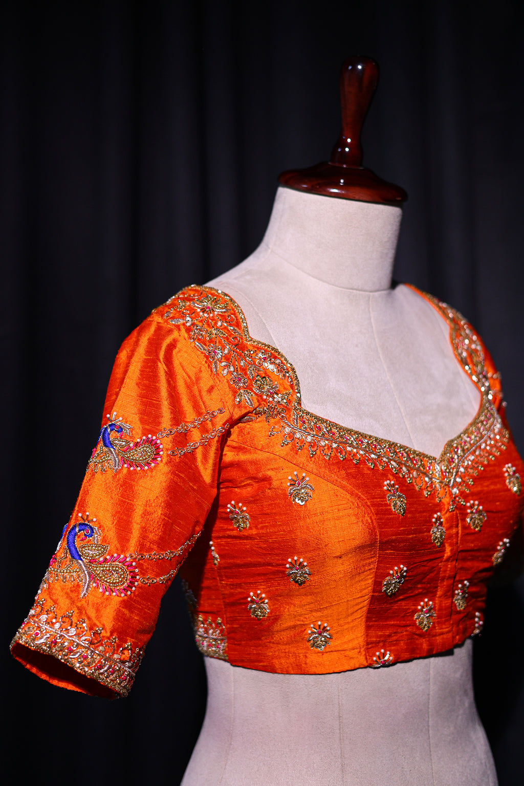 Raw Silk Zardosi Work