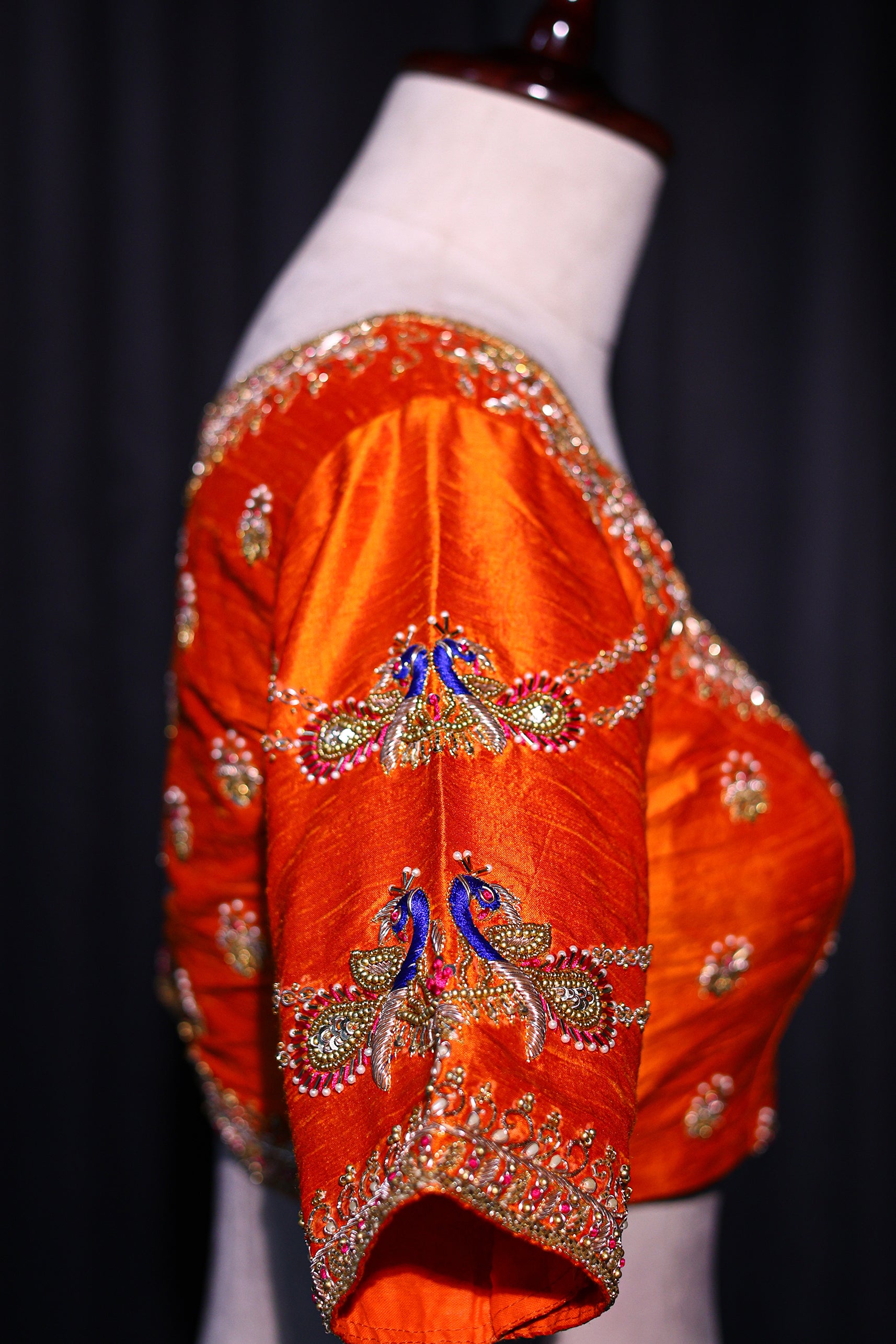 Raw Silk Zardosi Work