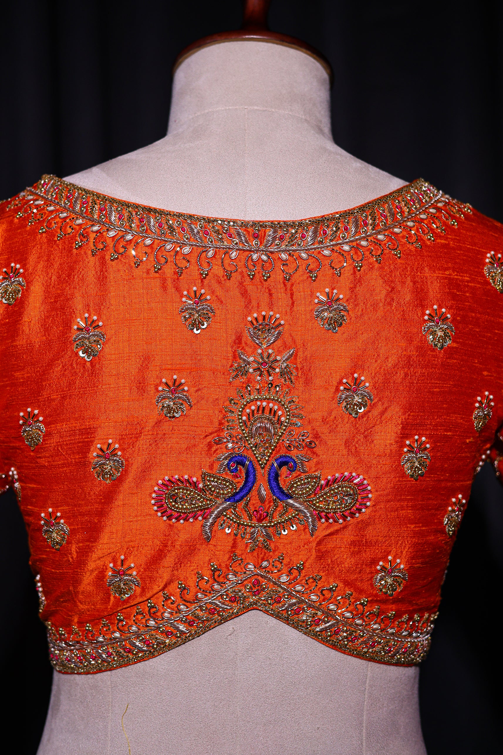Raw Silk Zardosi Work