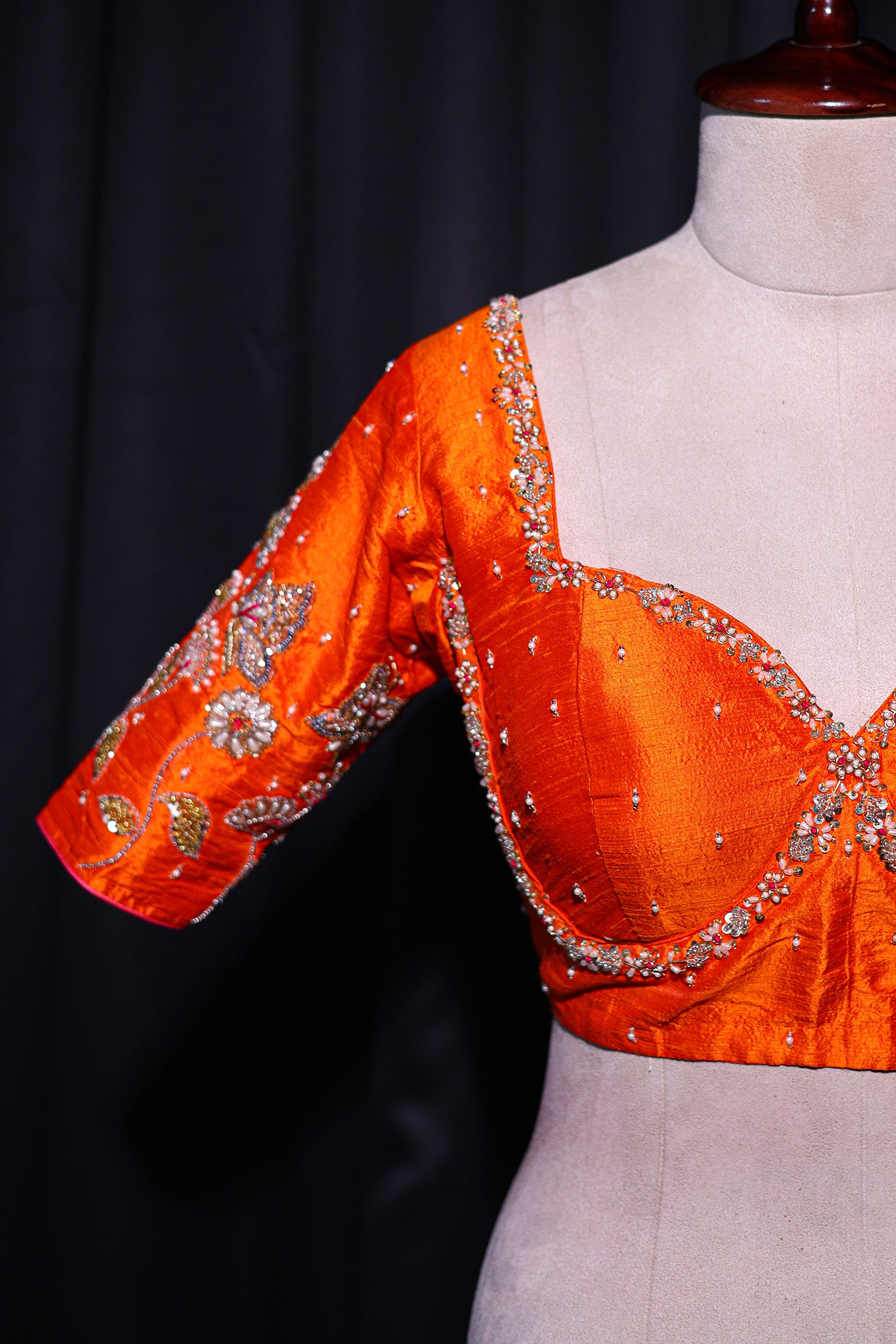 Raw Silk Zardosi Work