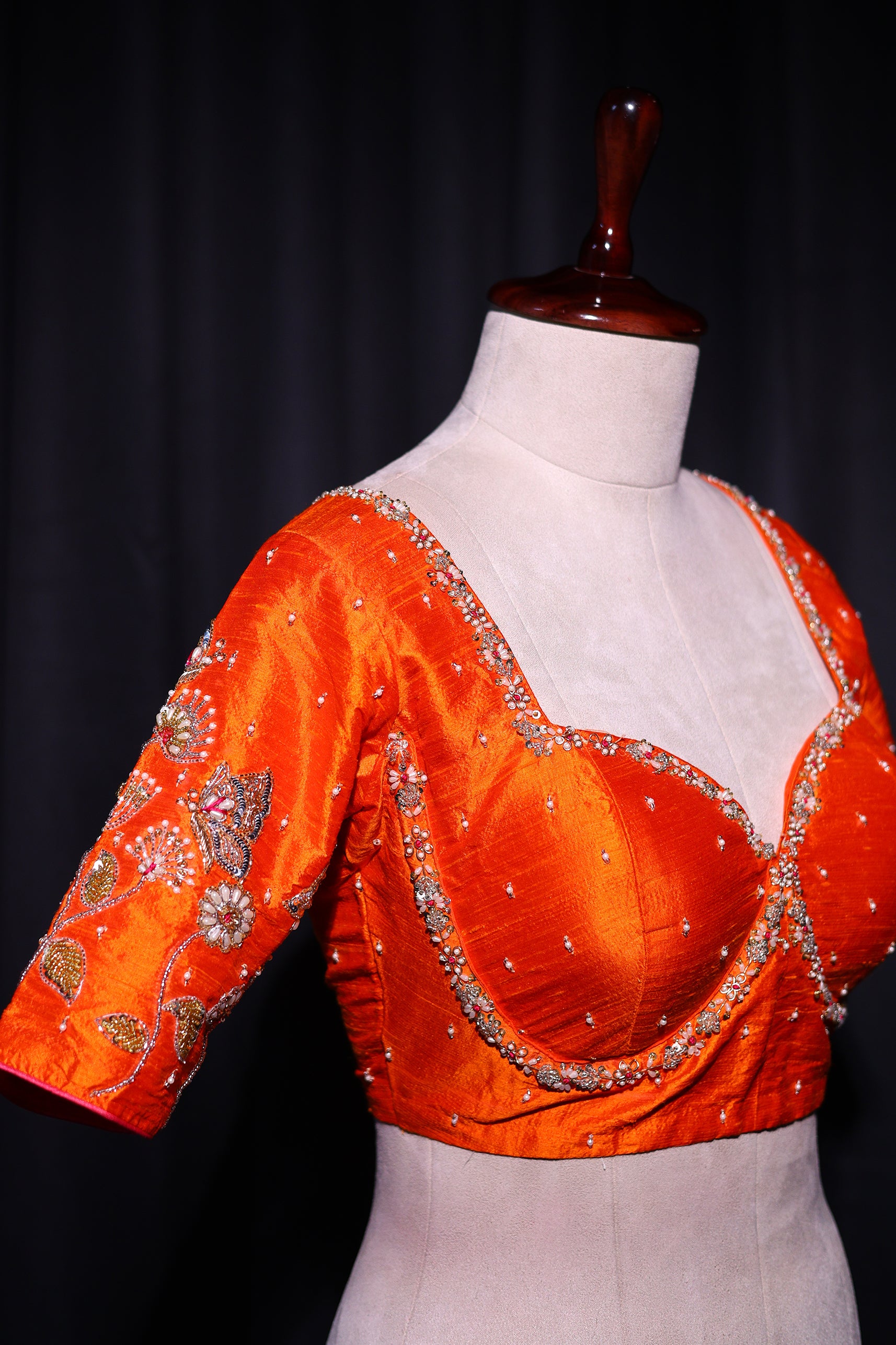 Raw Silk Zardosi Work