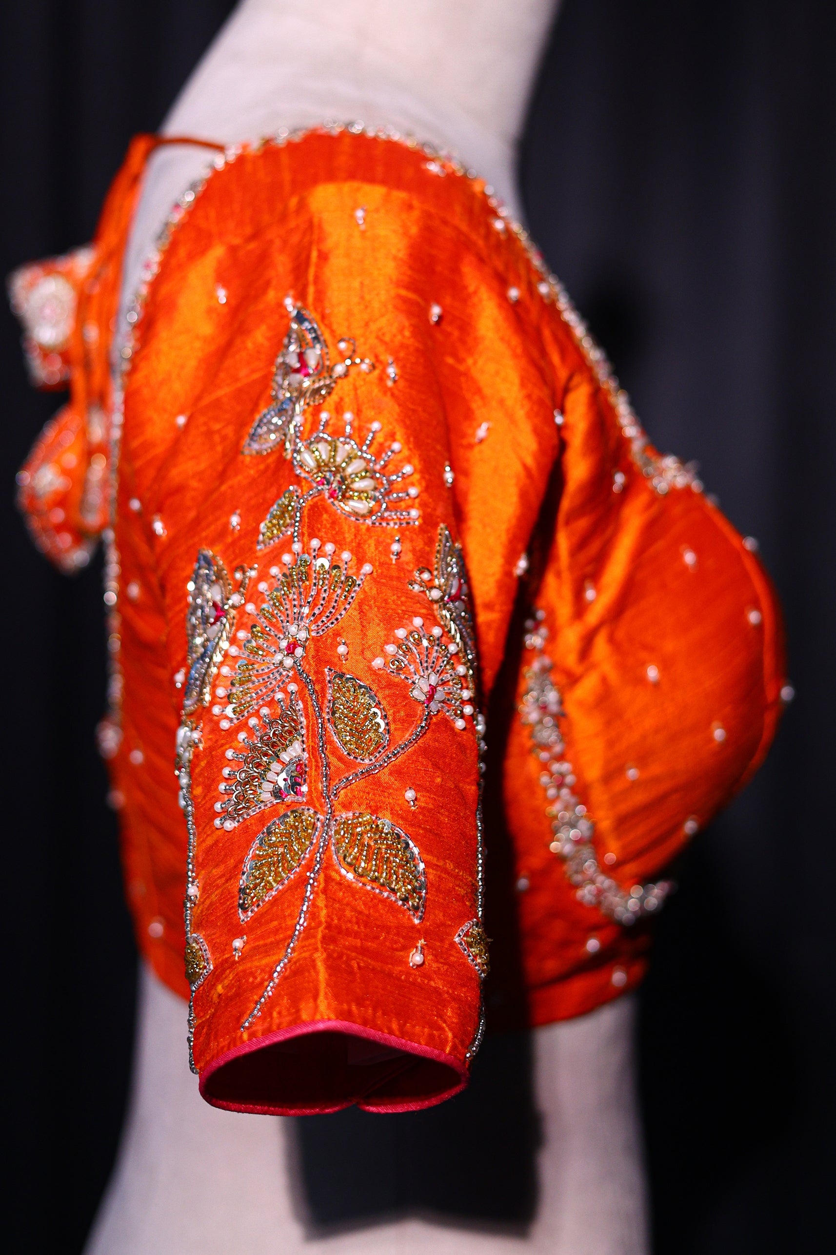 Raw Silk Zardosi Work
