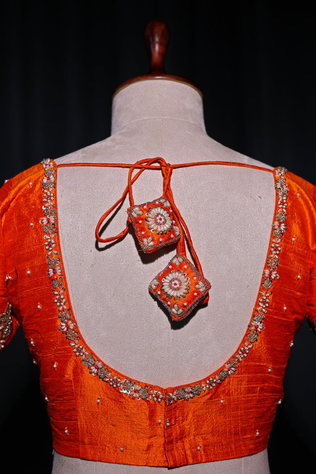 Raw Silk Zardosi Work