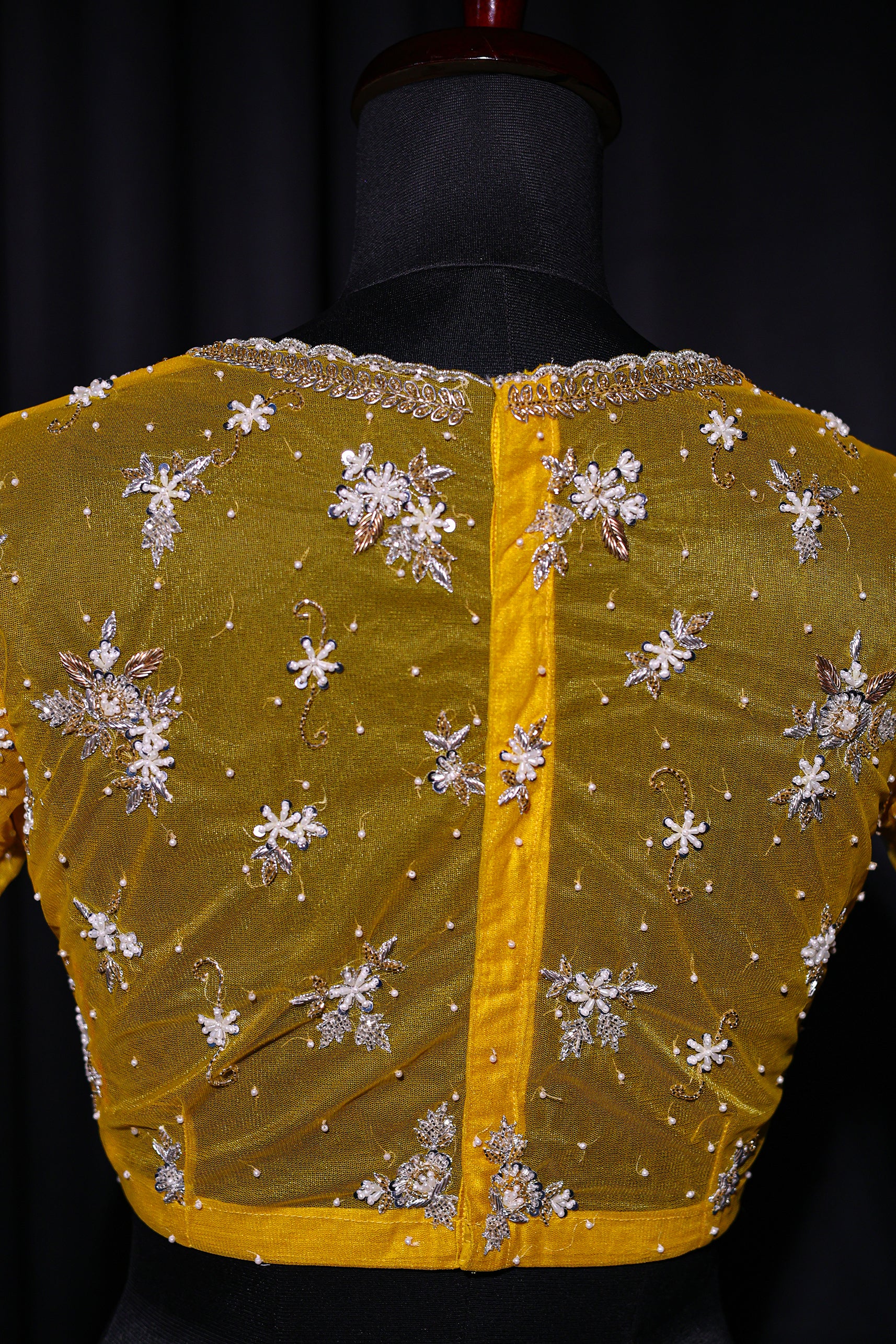 Raw Silk Net Zardosi Work