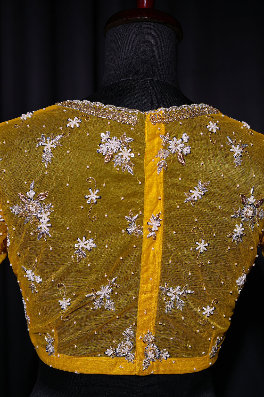 Raw Silk Net Zardosi Work