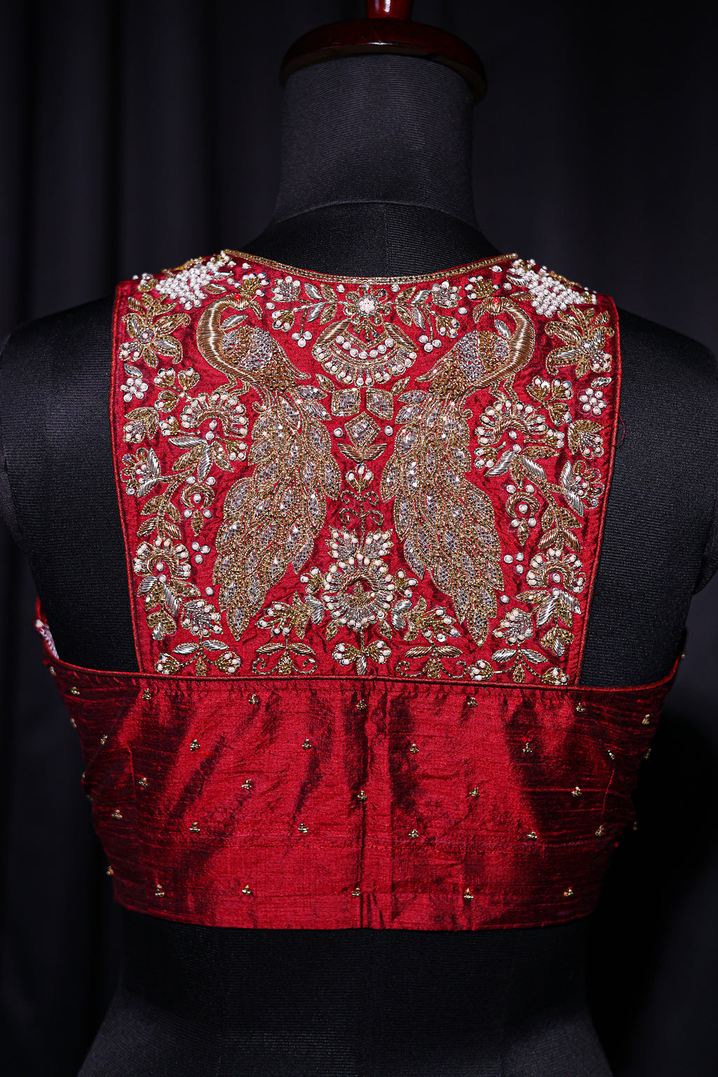 Raw Silk Sleeveless Blouse