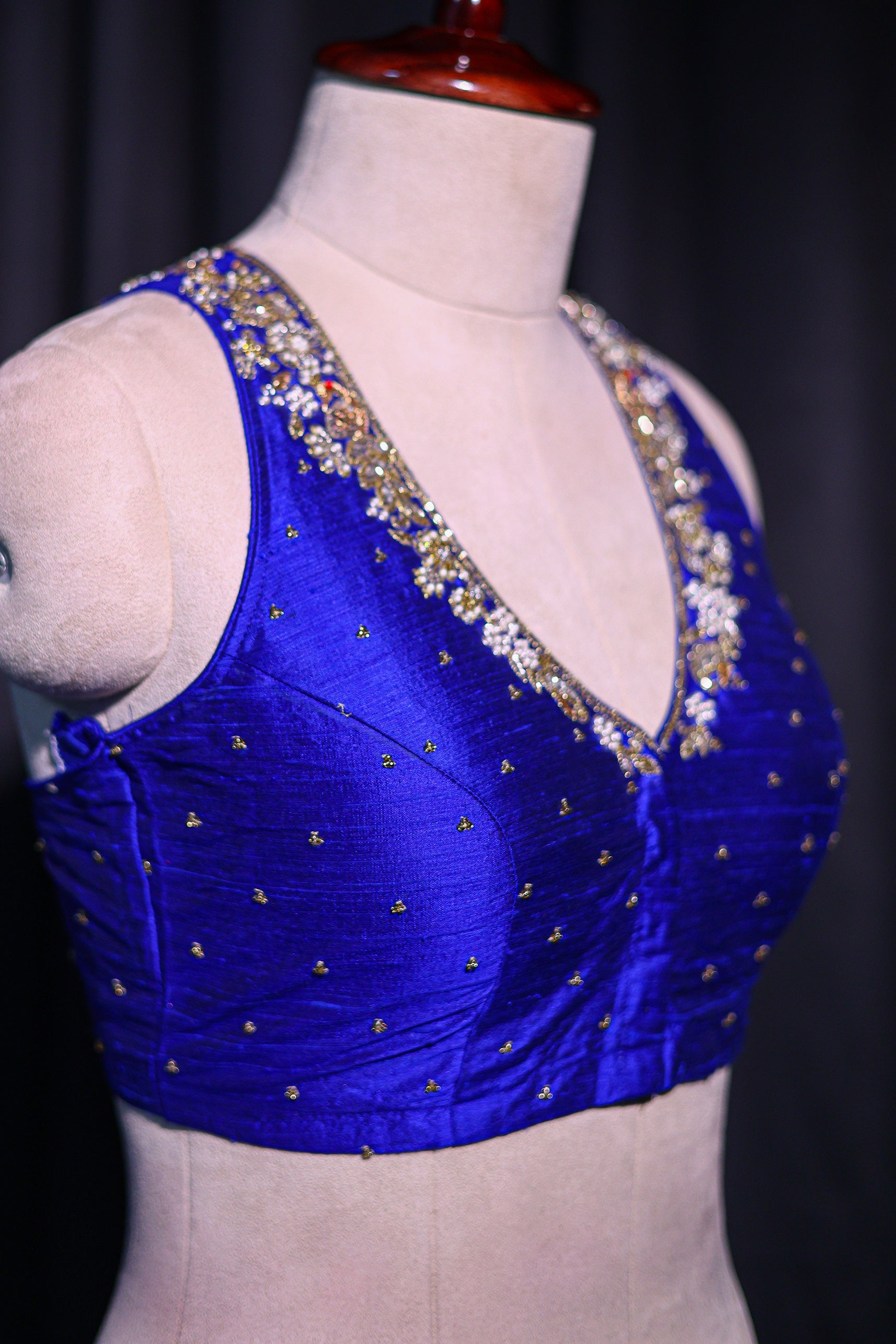 Raw Silk Sleeveless Blouse