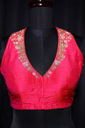 Raw Silk Sleeveless Blouse