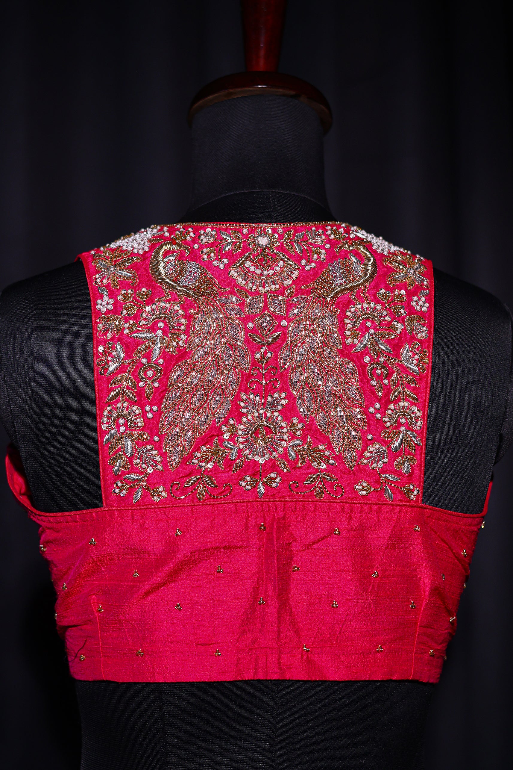 Raw Silk Sleeveless Blouse