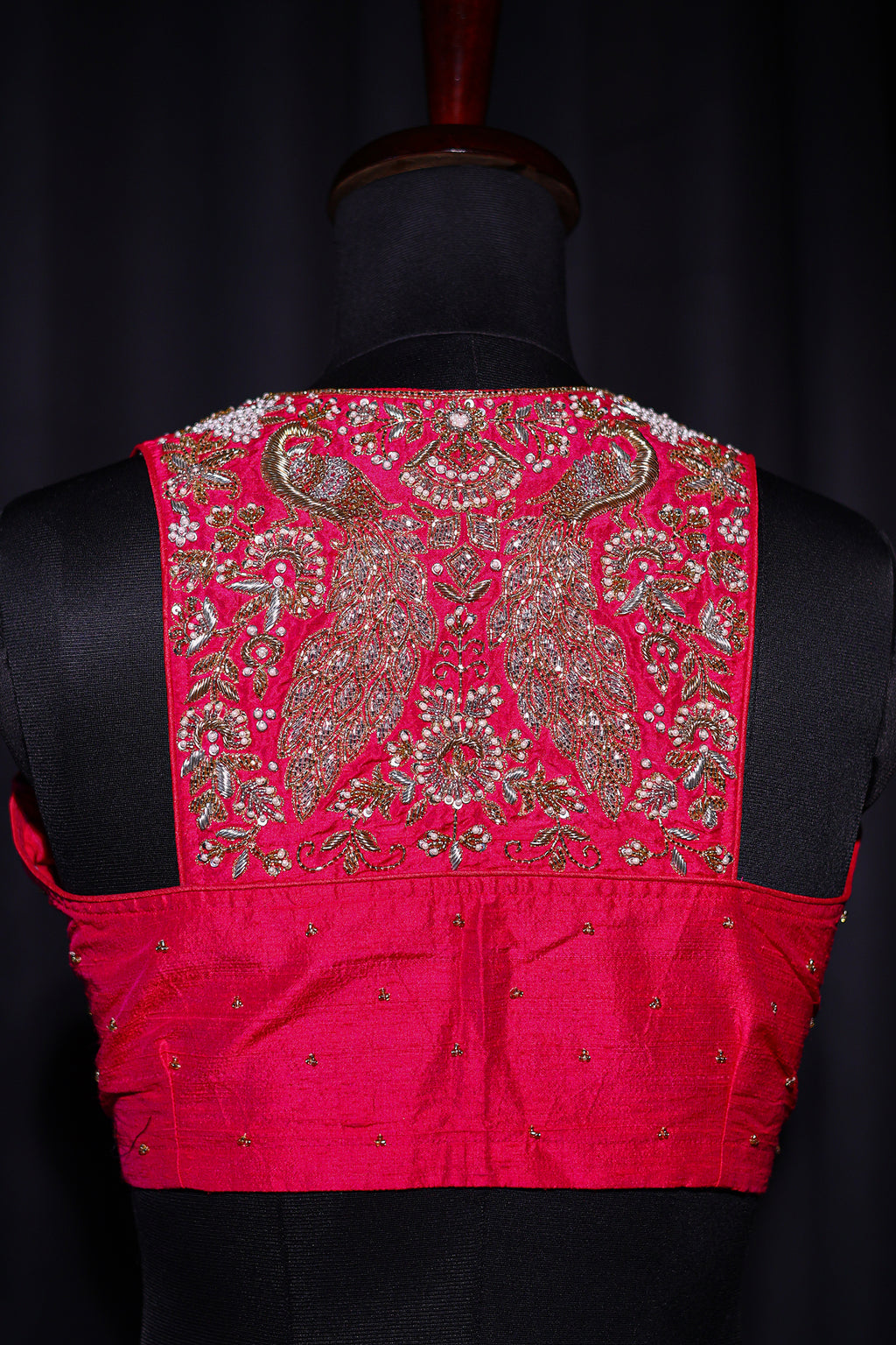 Raw Silk Sleeveless Blouse