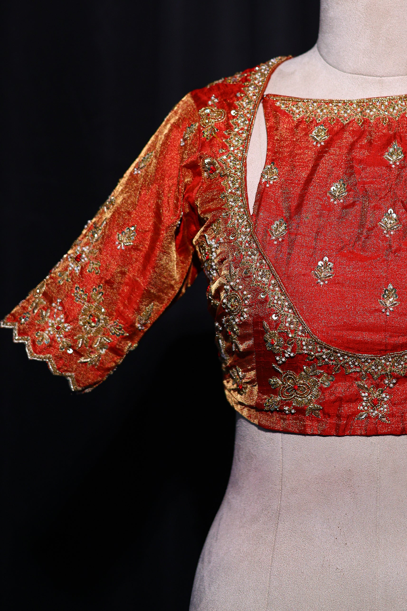 Raw Silk Zardosi Work