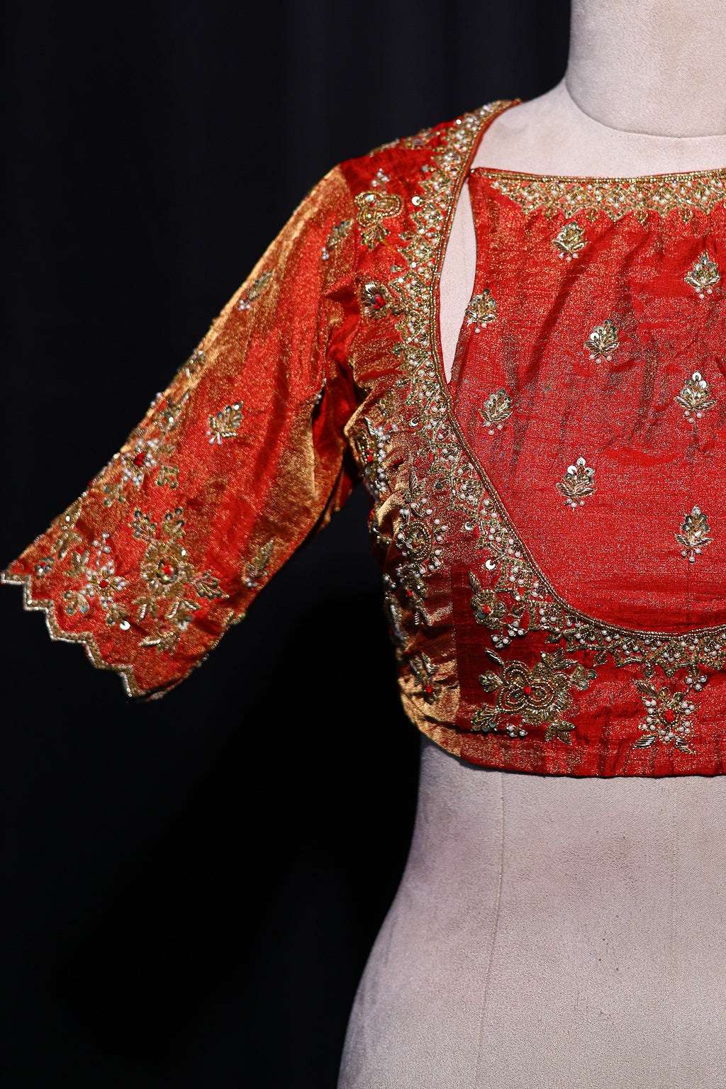 Raw Silk Zardosi Work