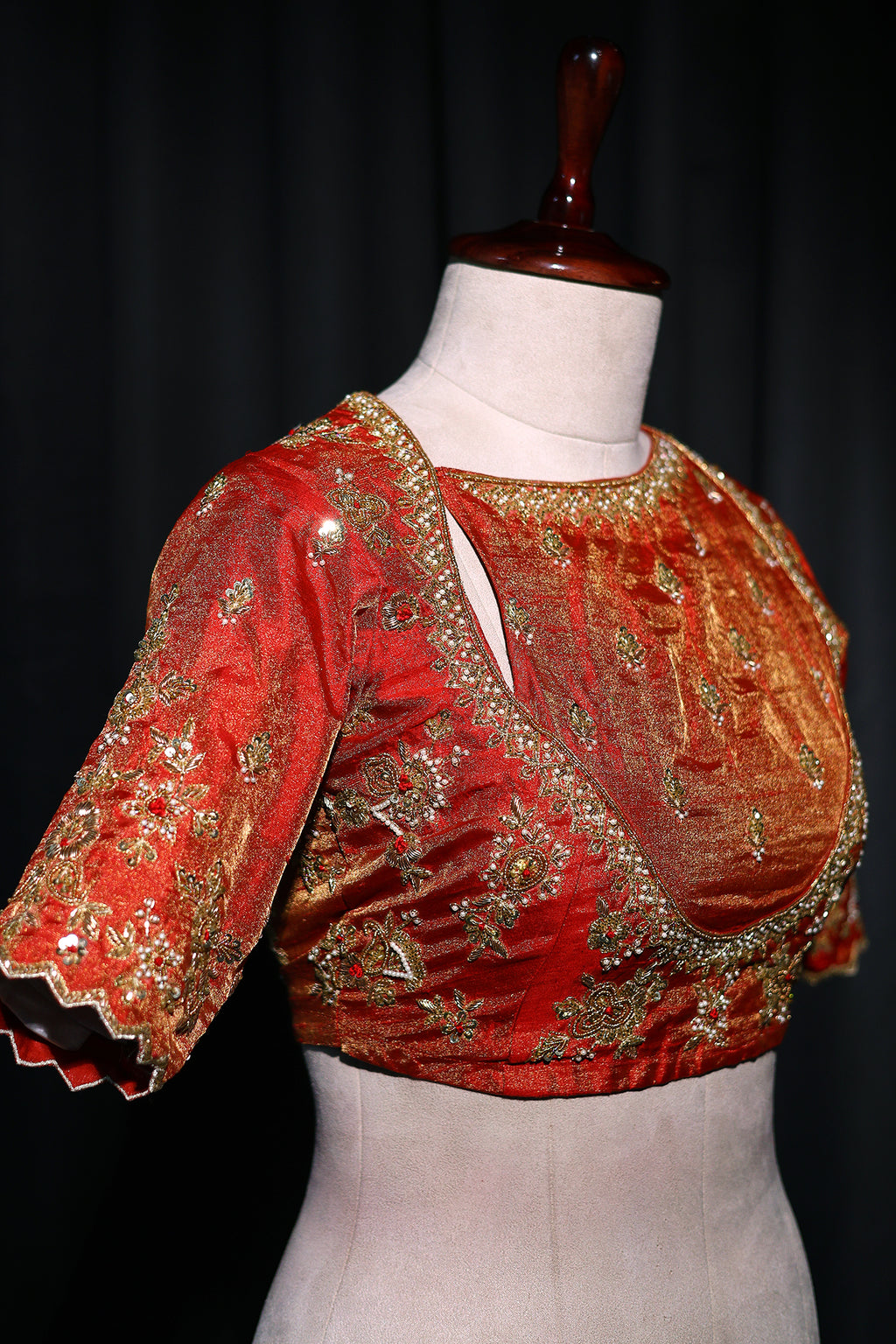 Raw Silk Zardosi Work