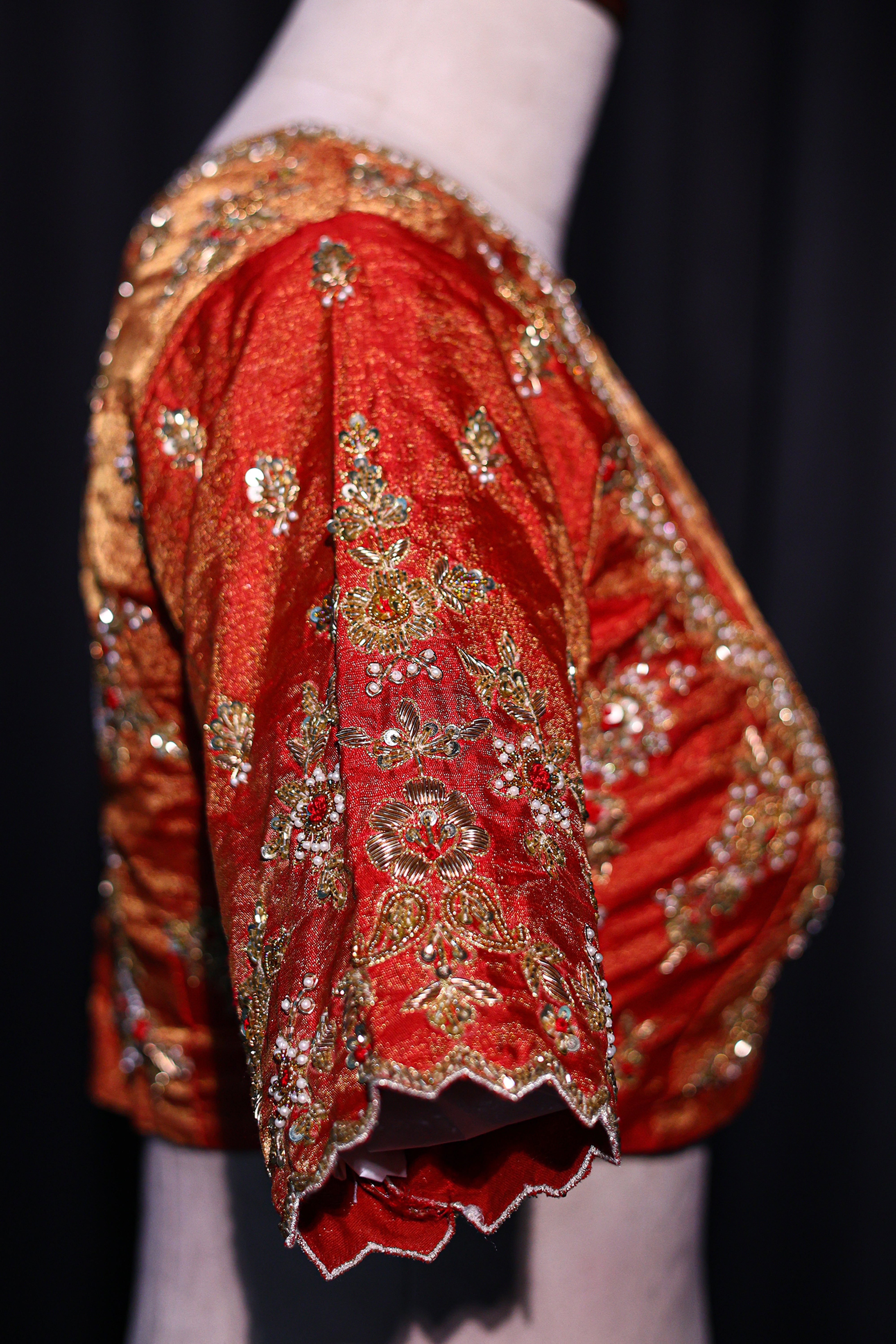 Raw Silk Zardosi Work