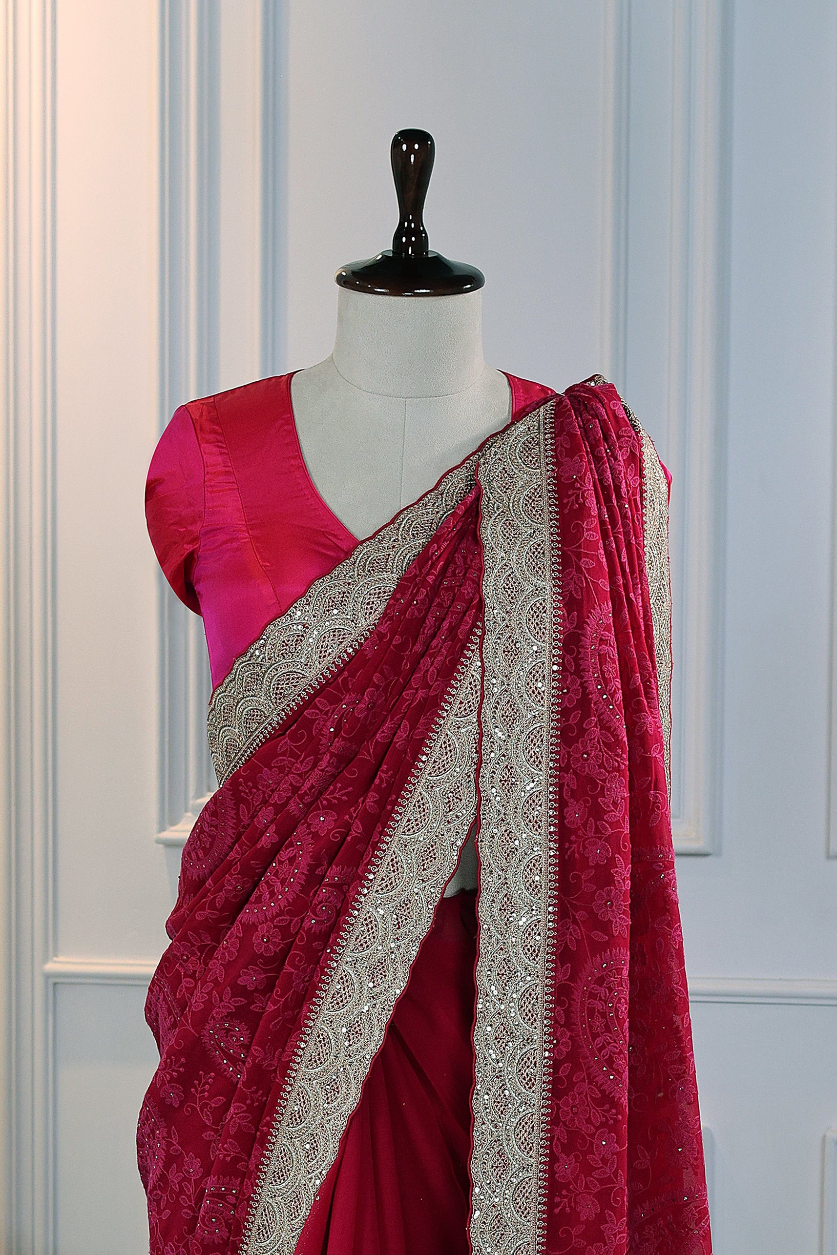 Chikankari With Mukesh Work