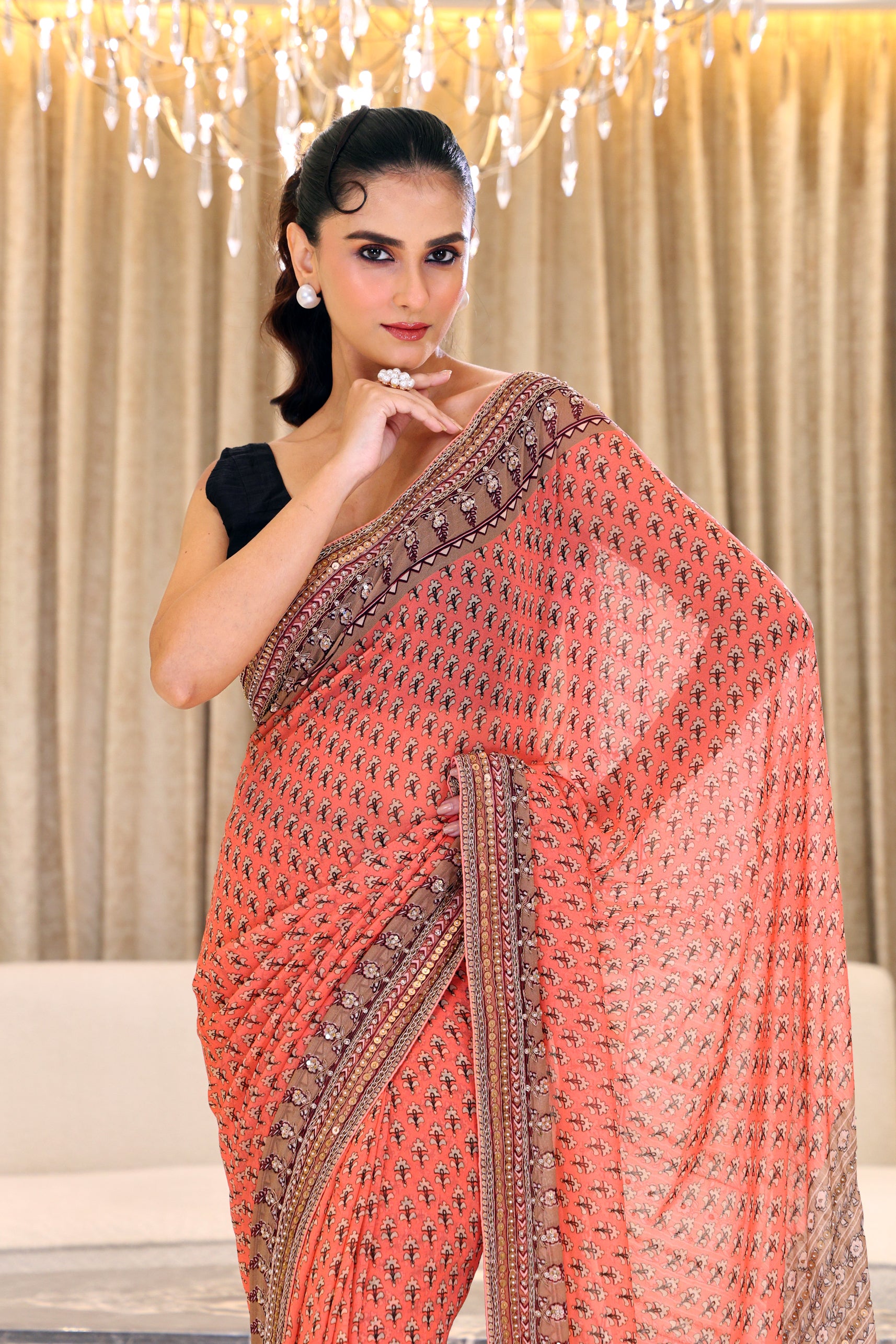 Chiffon Block Print