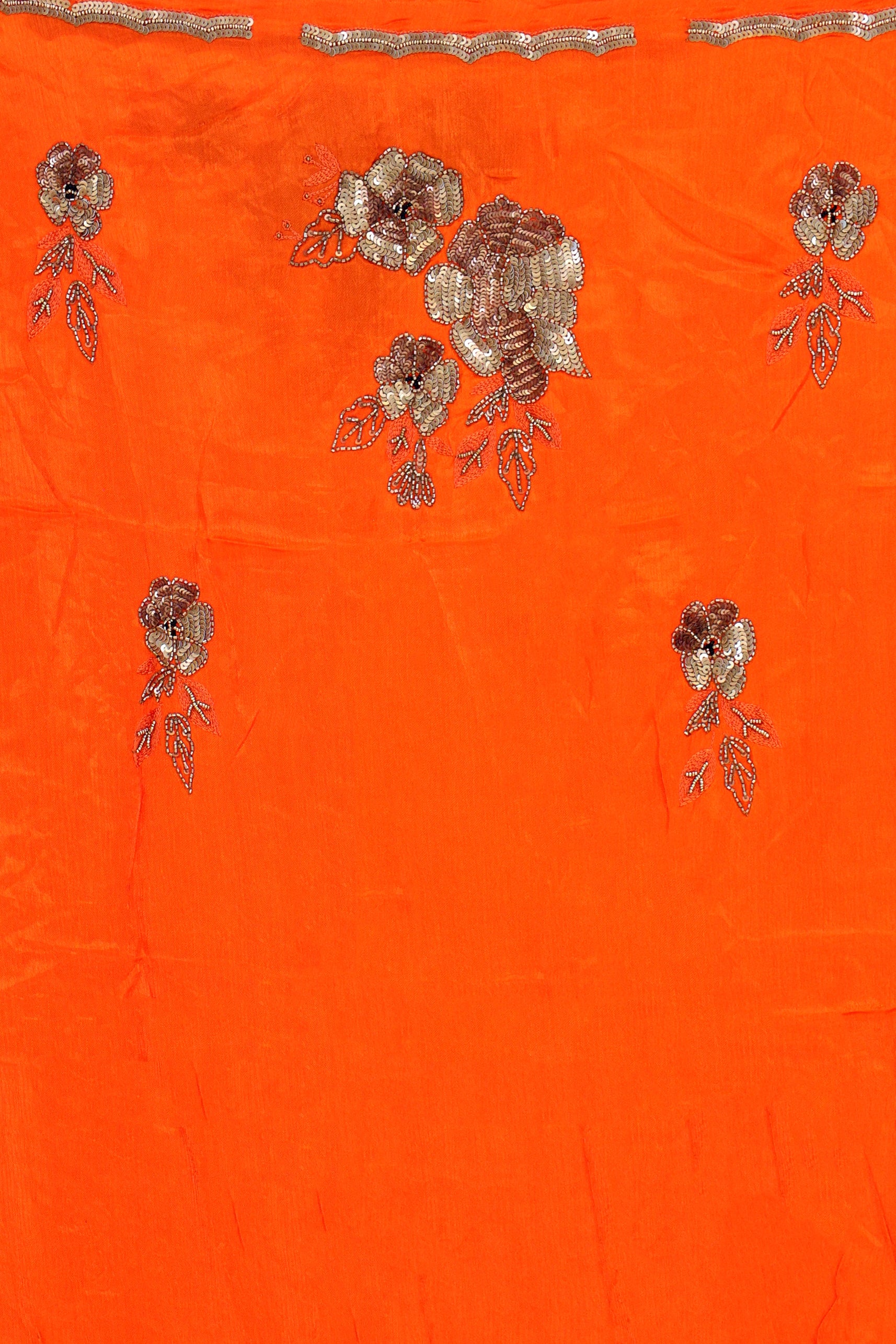 Crepe Satin Zardosi Work