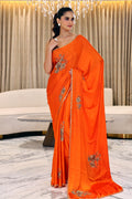 Crepe Satin Zardosi Work