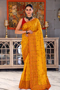 Semi Tussar Embroidery