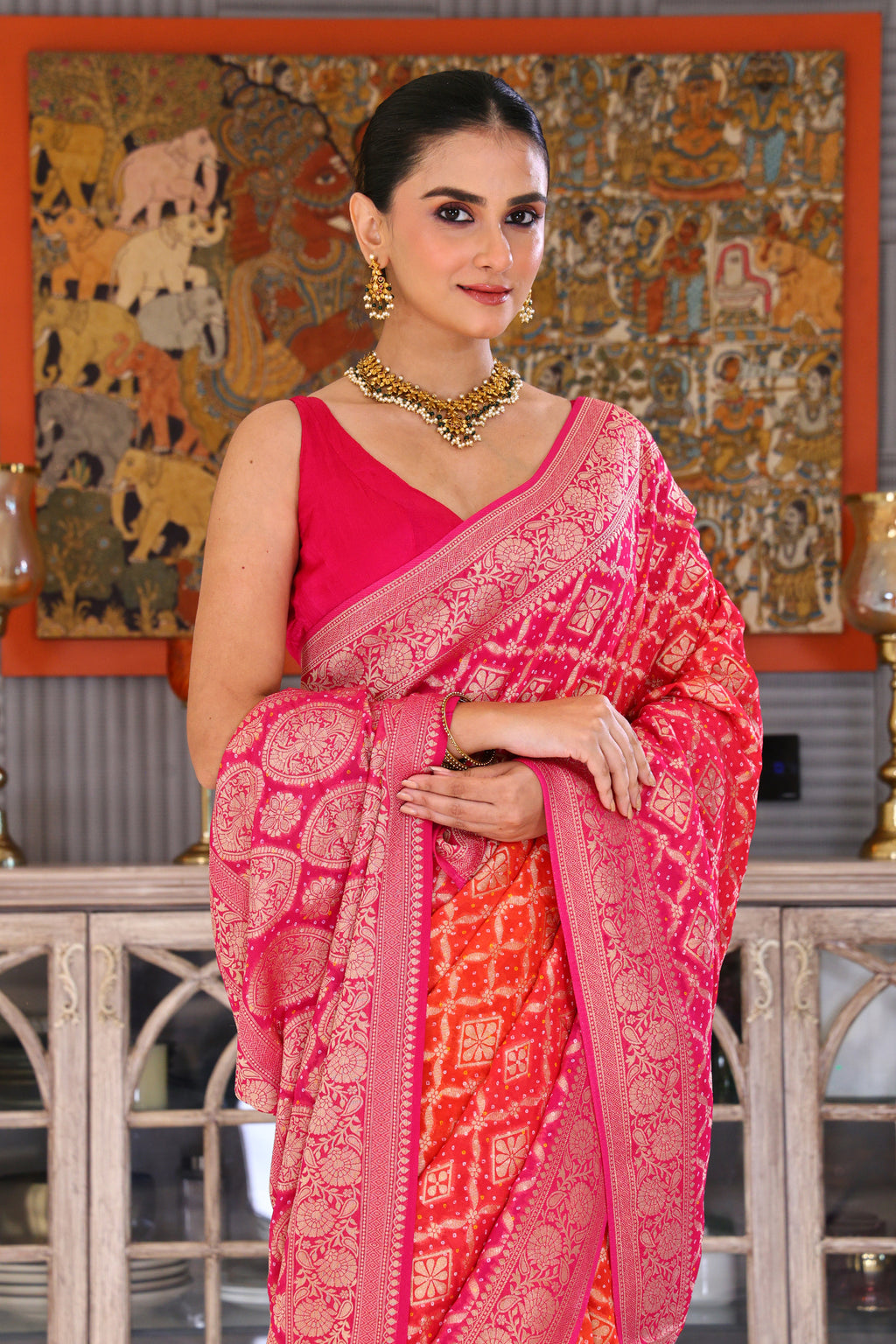 Semi Bandhej Khaddi
