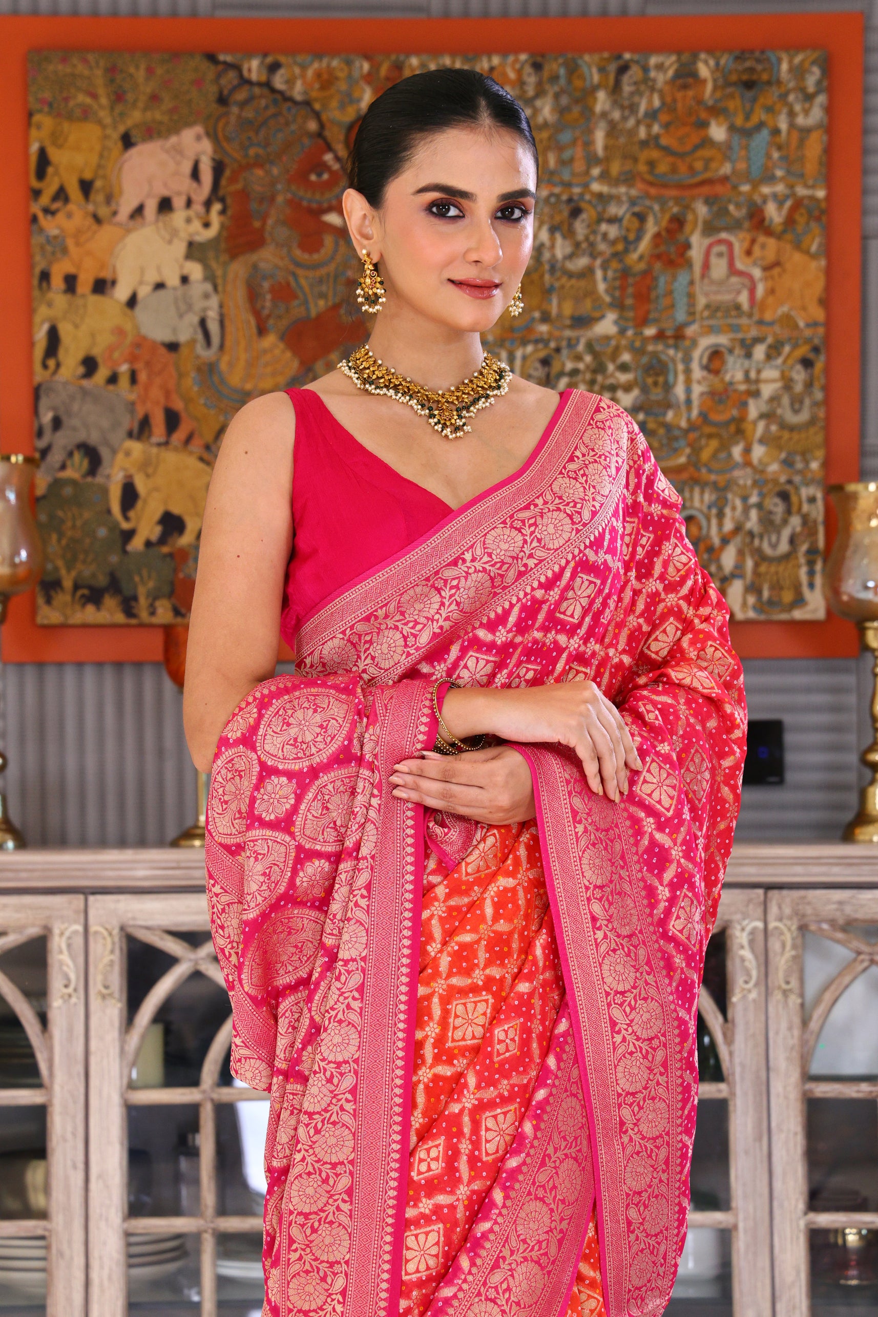 Semi Bandhej Khaddi