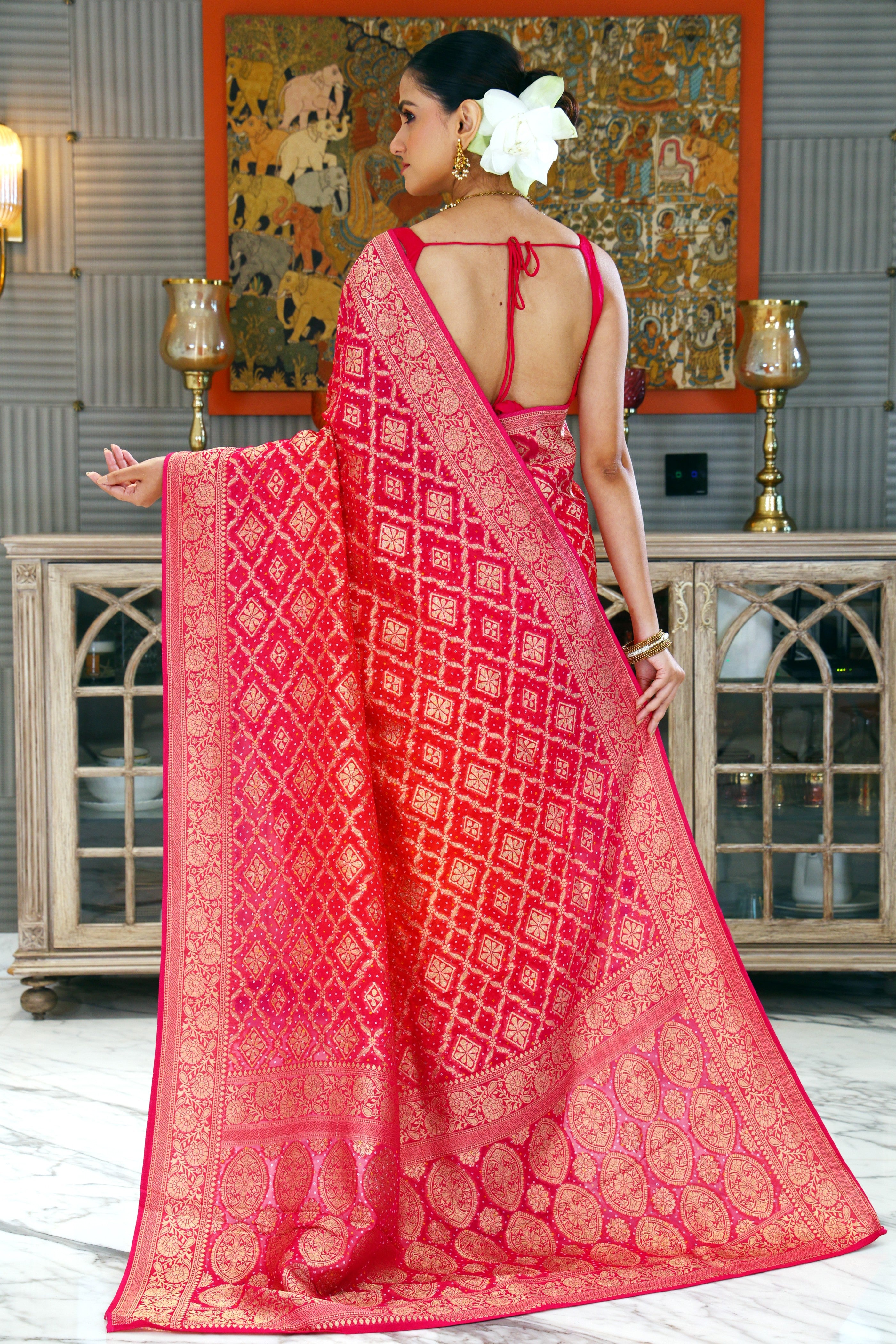 Semi Bandhej Khaddi