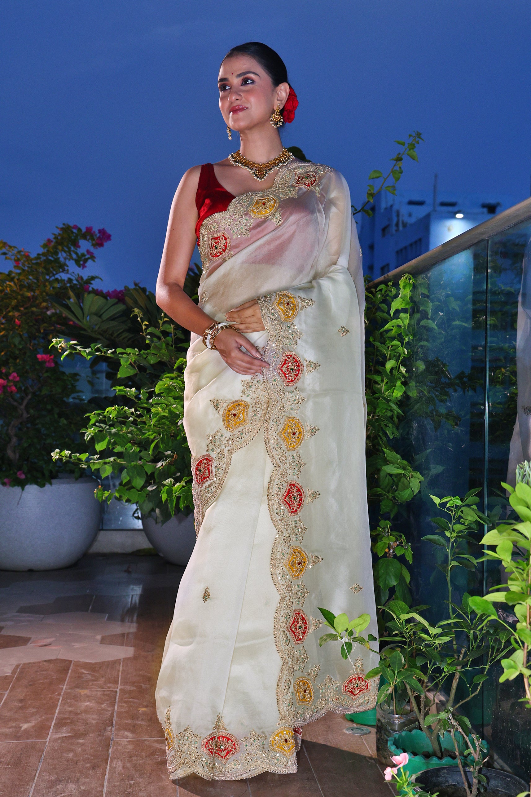 Organza Zardosi Work