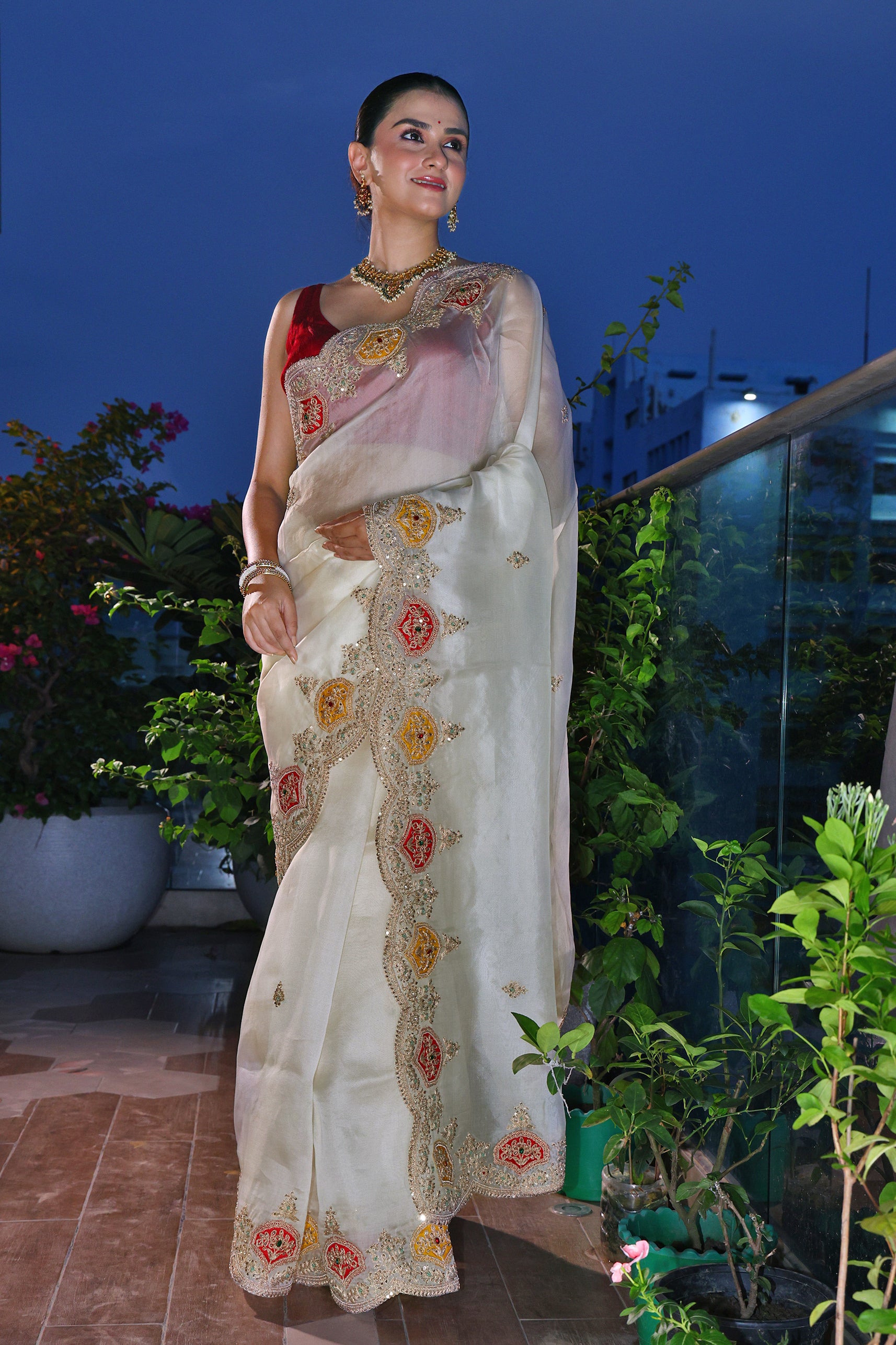 Organza Zardosi Work