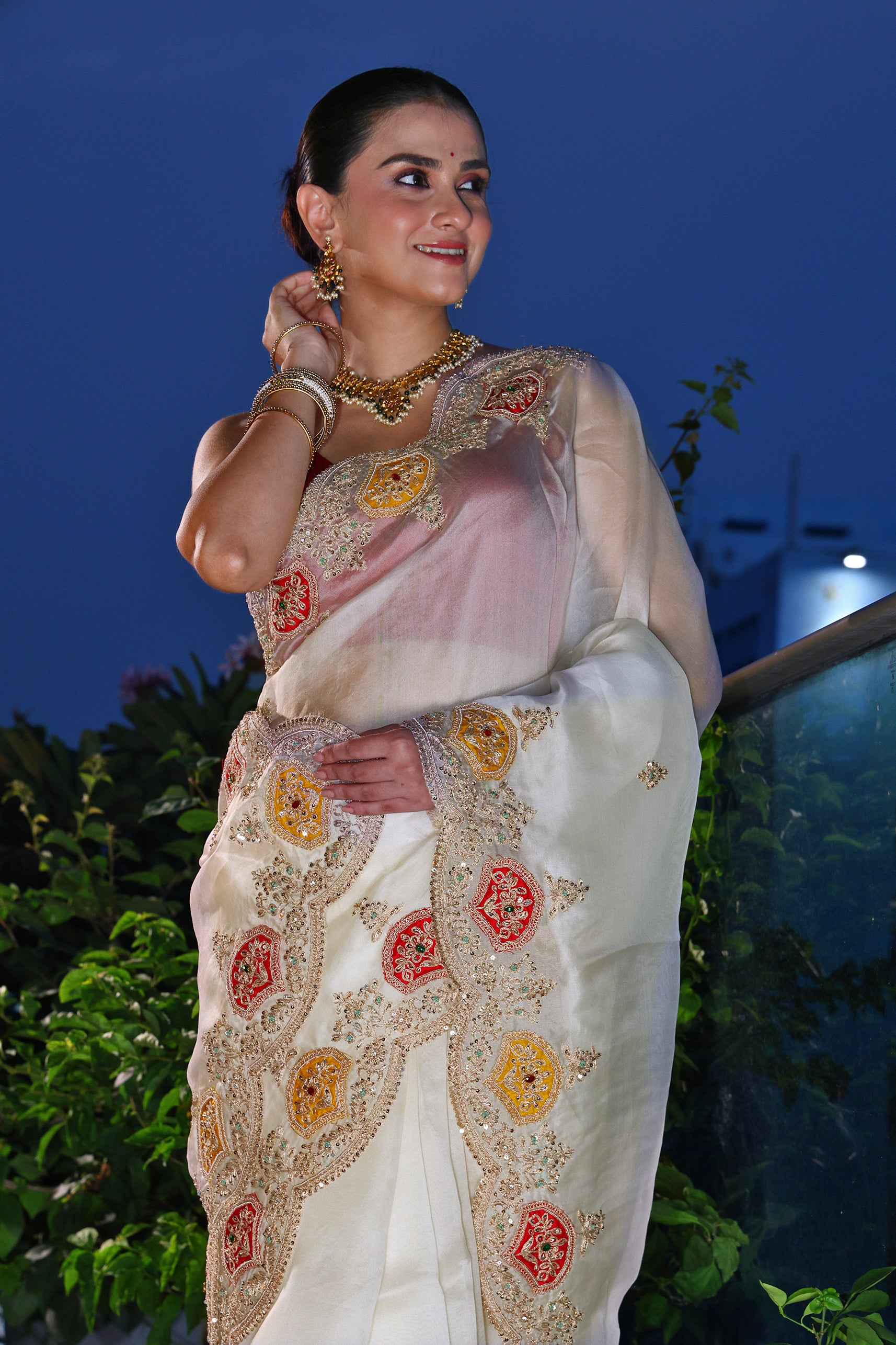 Organza Zardosi Work
