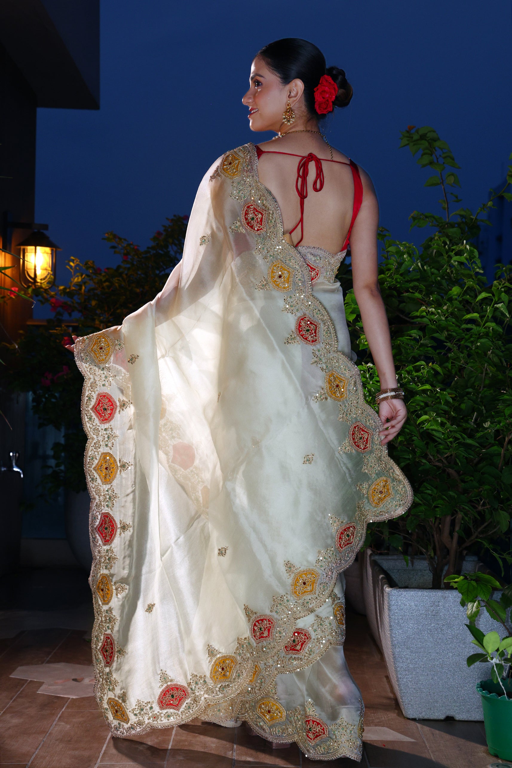 Organza Zardosi Work