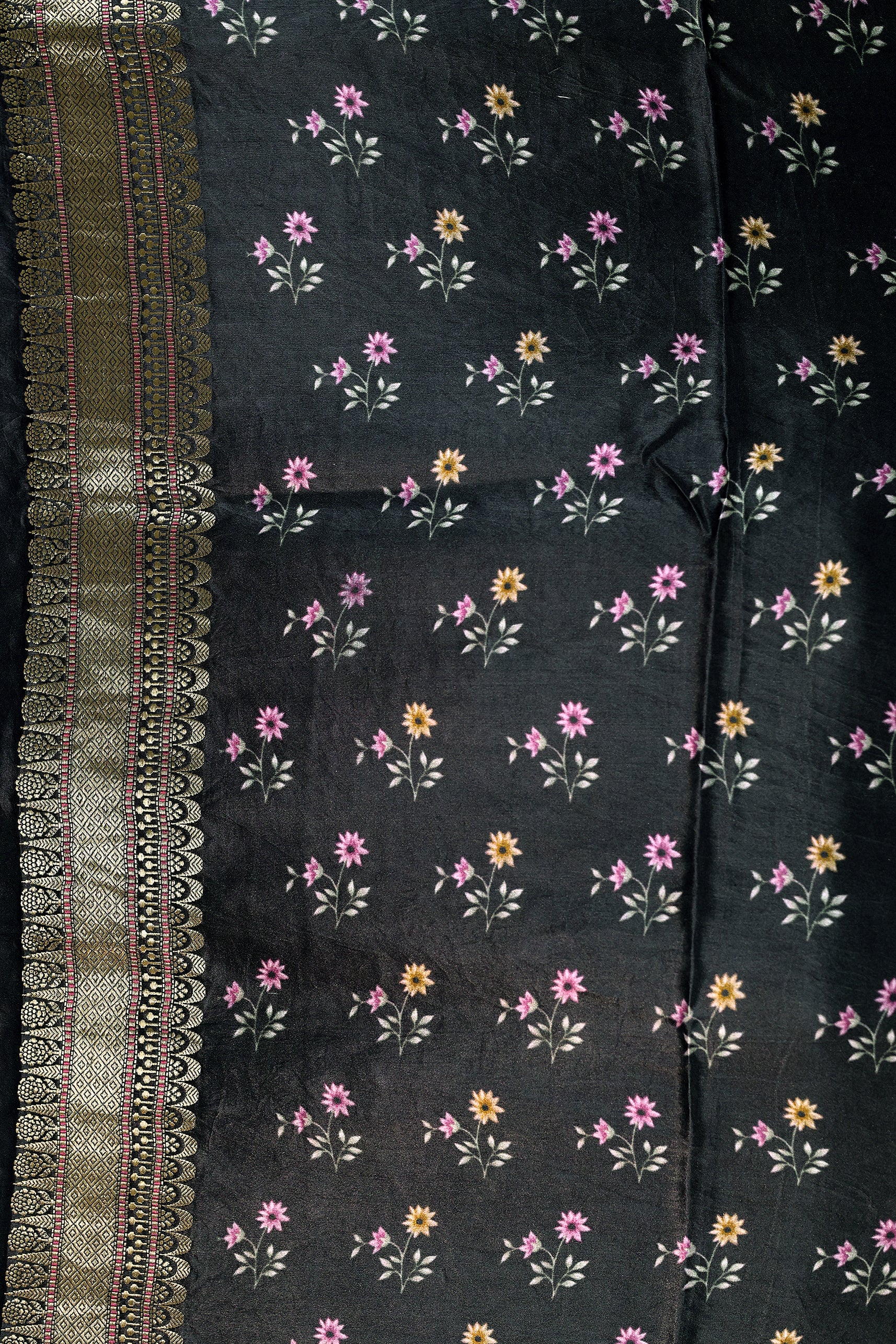 Pure Mashru Digital Print Banarasi