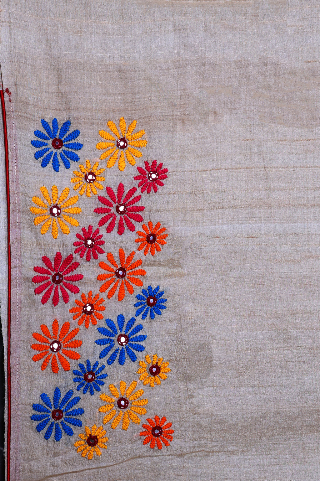 Tussar Phulkari Handwork