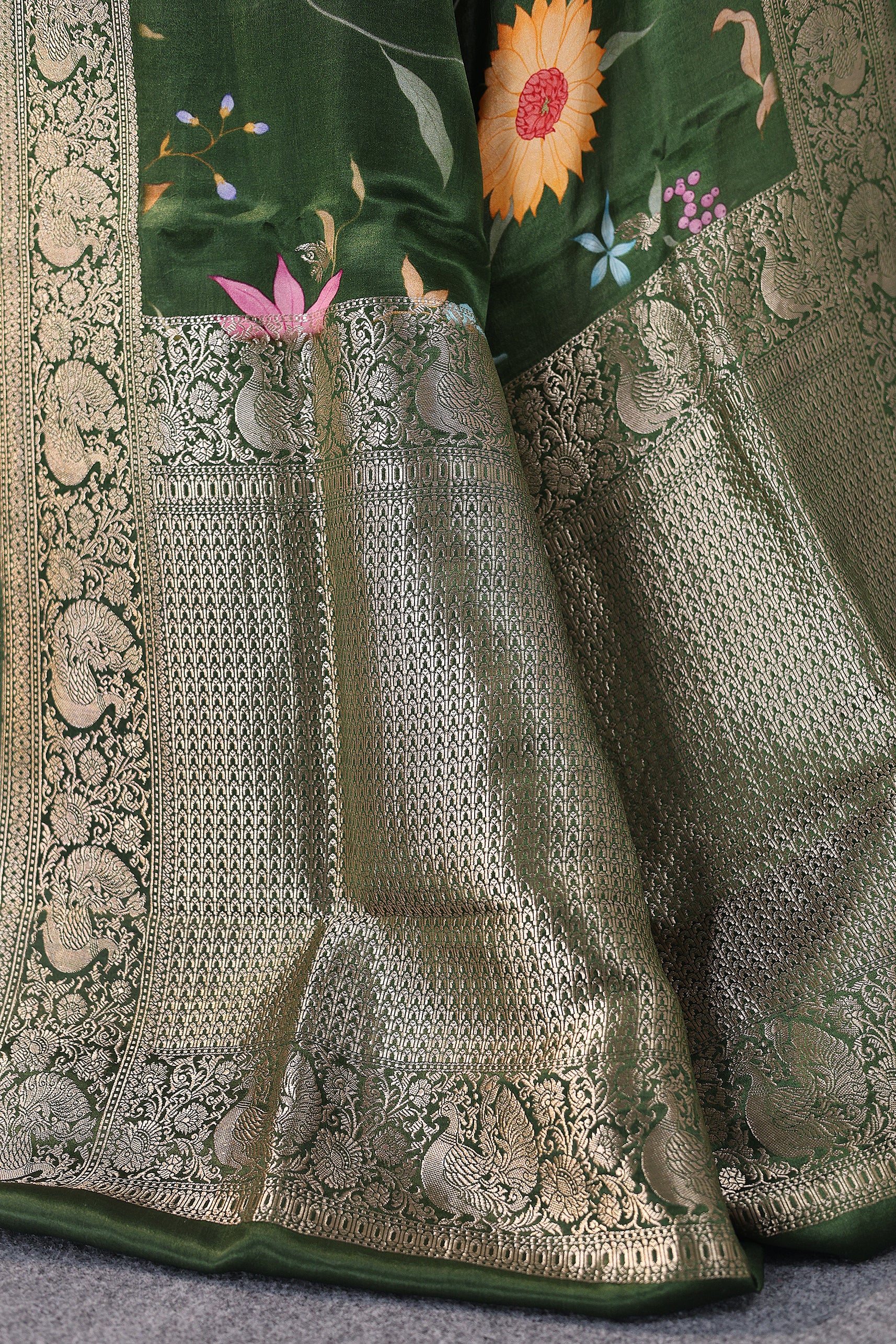 Pure Mashru Digital Print Banarasi