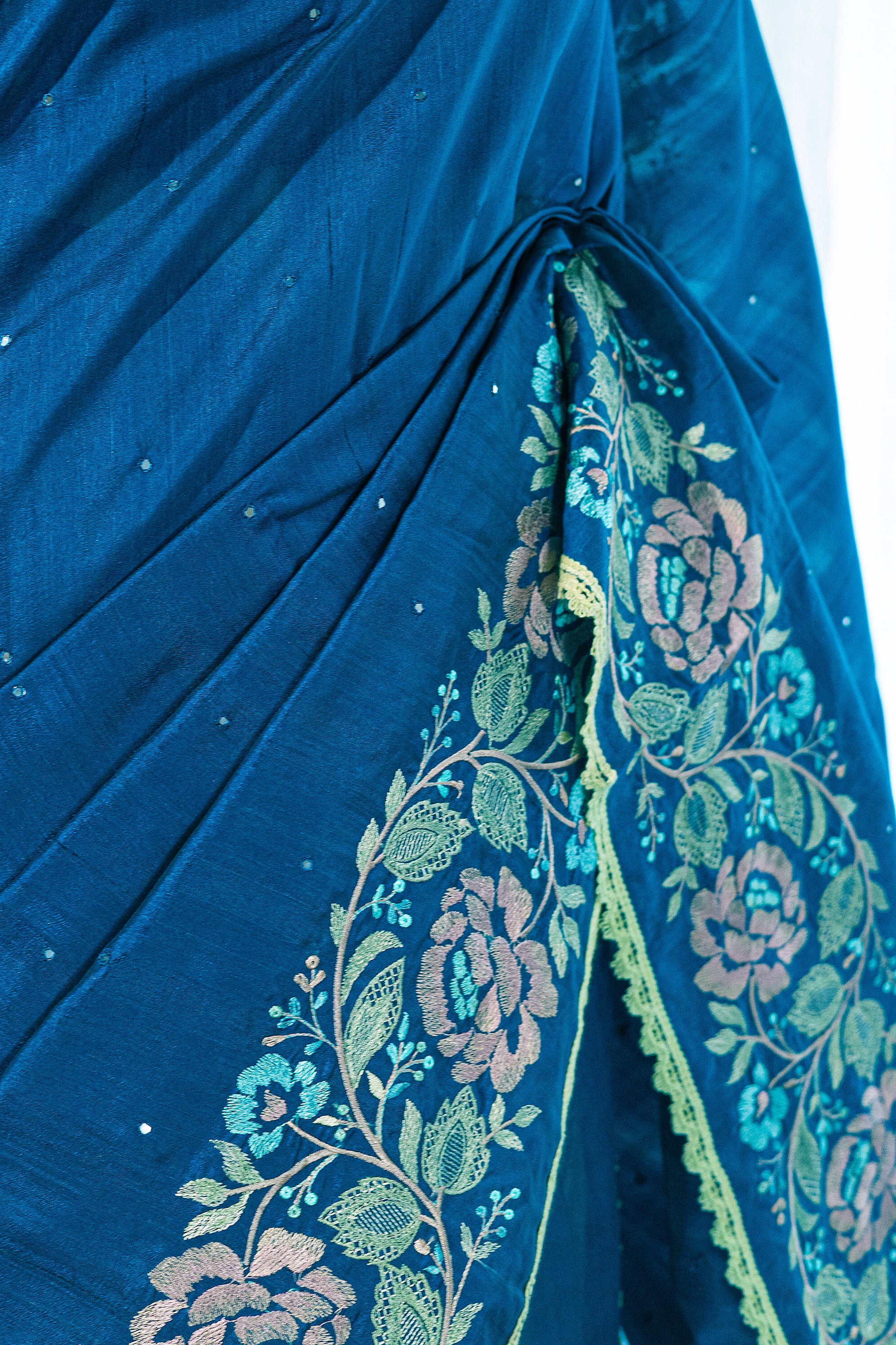 Semi Tussar Embroidery