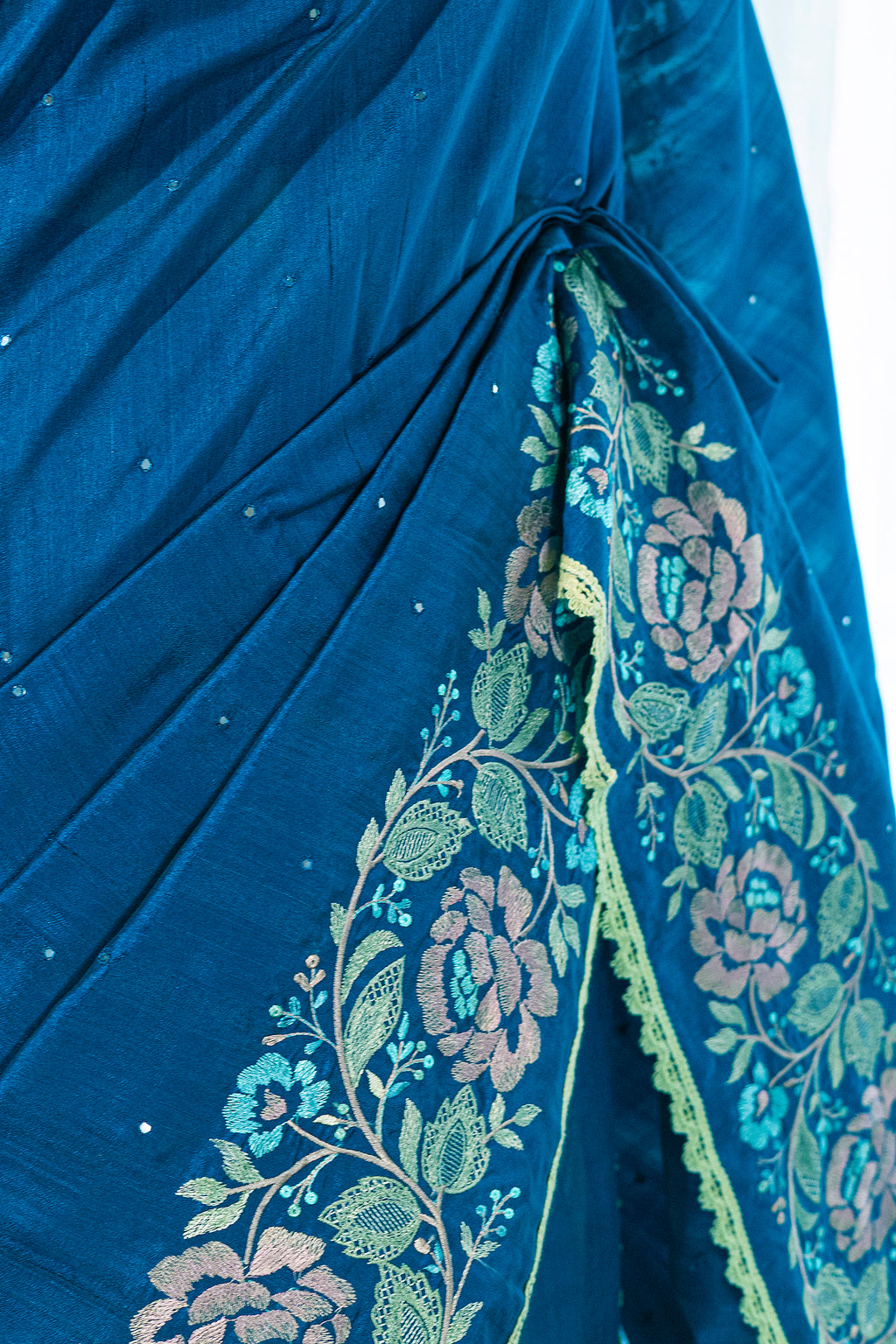 Semi Tussar Embroidery