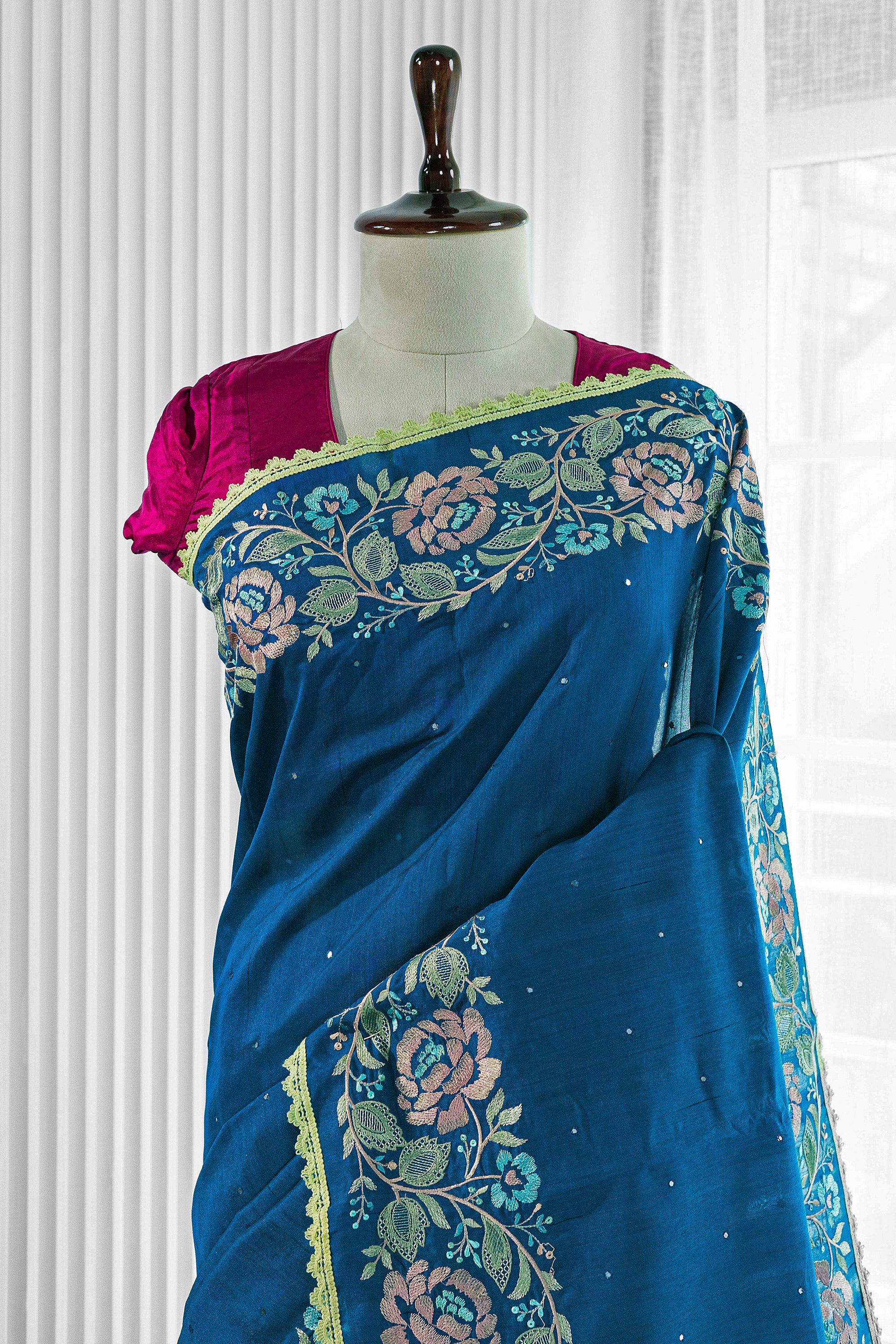 Semi Tussar Embroidery